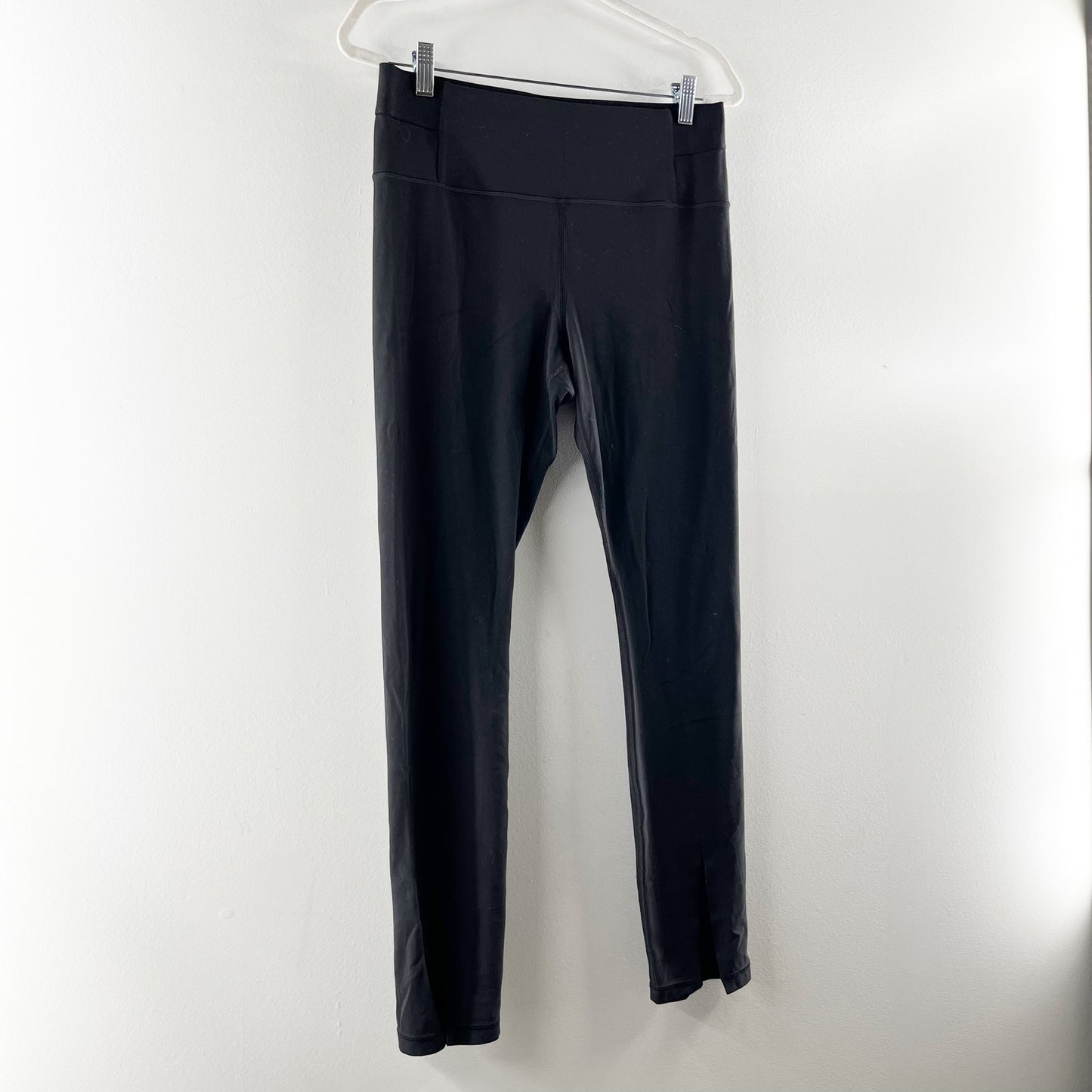 Athleta Aura High Rise Slit Flare Hem Pants Leggings Black Large