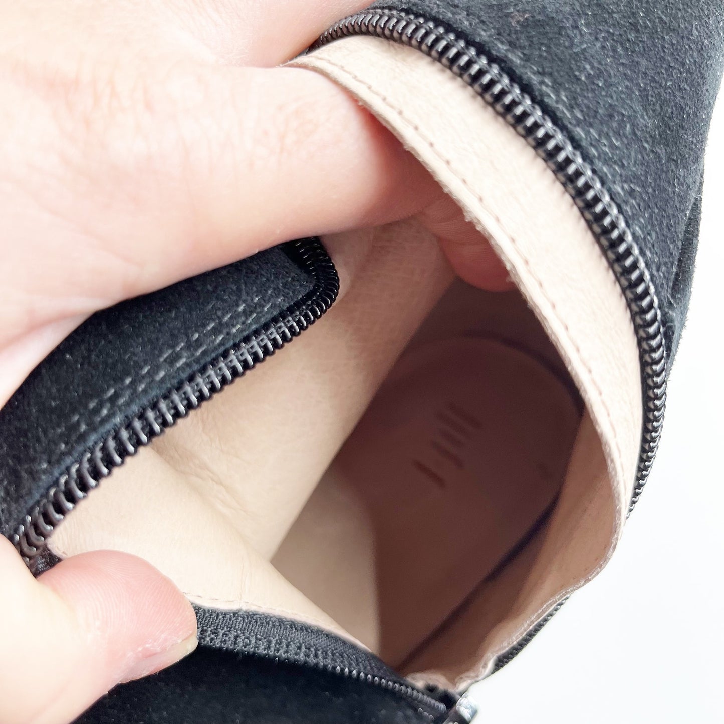 J. Jill Suede Leather Pull On Block Heel Square Toe  Mid-Calf High Boots Black 7