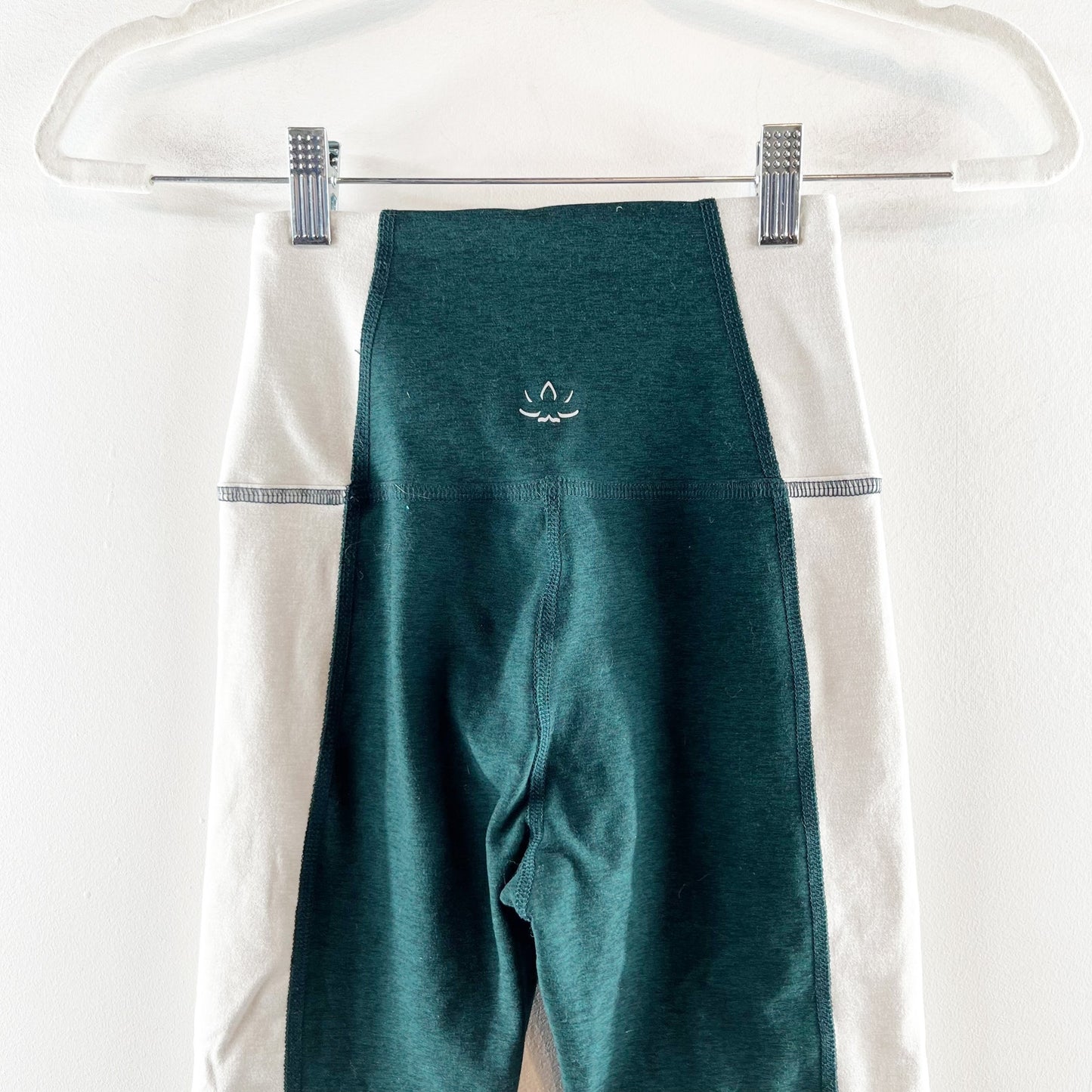 Beyond Yoga Spacedye Vitality Colorblock Legging Dark Spruce Green Eggshell S