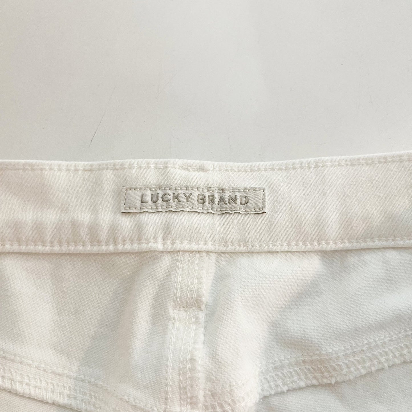 Lucky Brand Mid-Rise Cropped Button-Fly Authentic Straight Jeans White 10 / 30