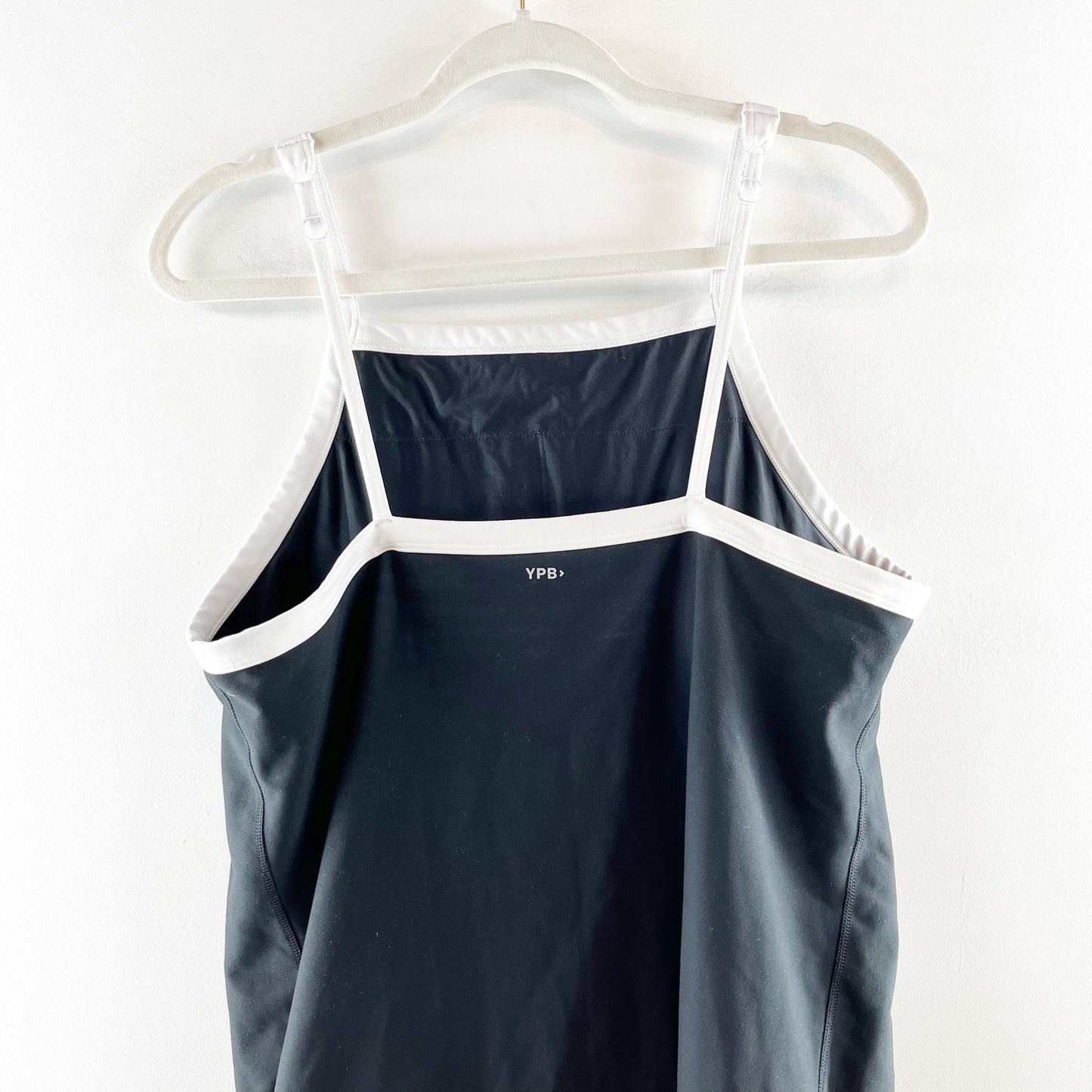 Abercrombie & Fitch YPB SculptLUX Apron Active Mini Dress Black White XL