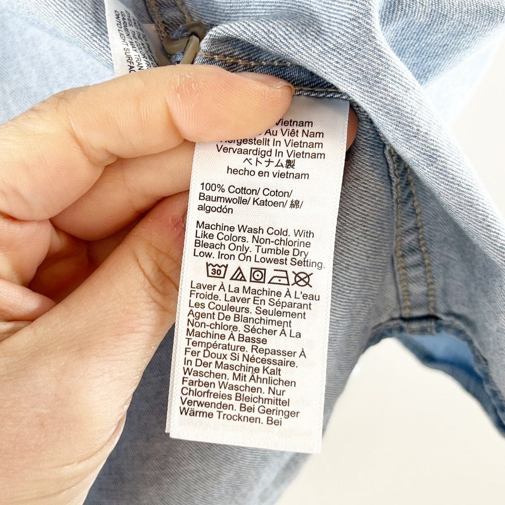 J. Crew Garcon Classic Chambray Denim Button Up Shirt Storm Wash Blue 2