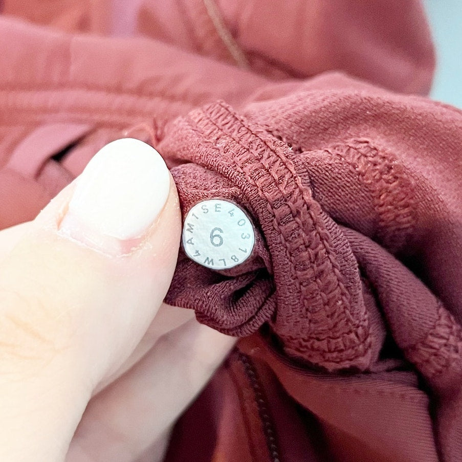 Lululemon Extra Mile Packable Puffer Hooded Vest Savannah Red Maroon 6