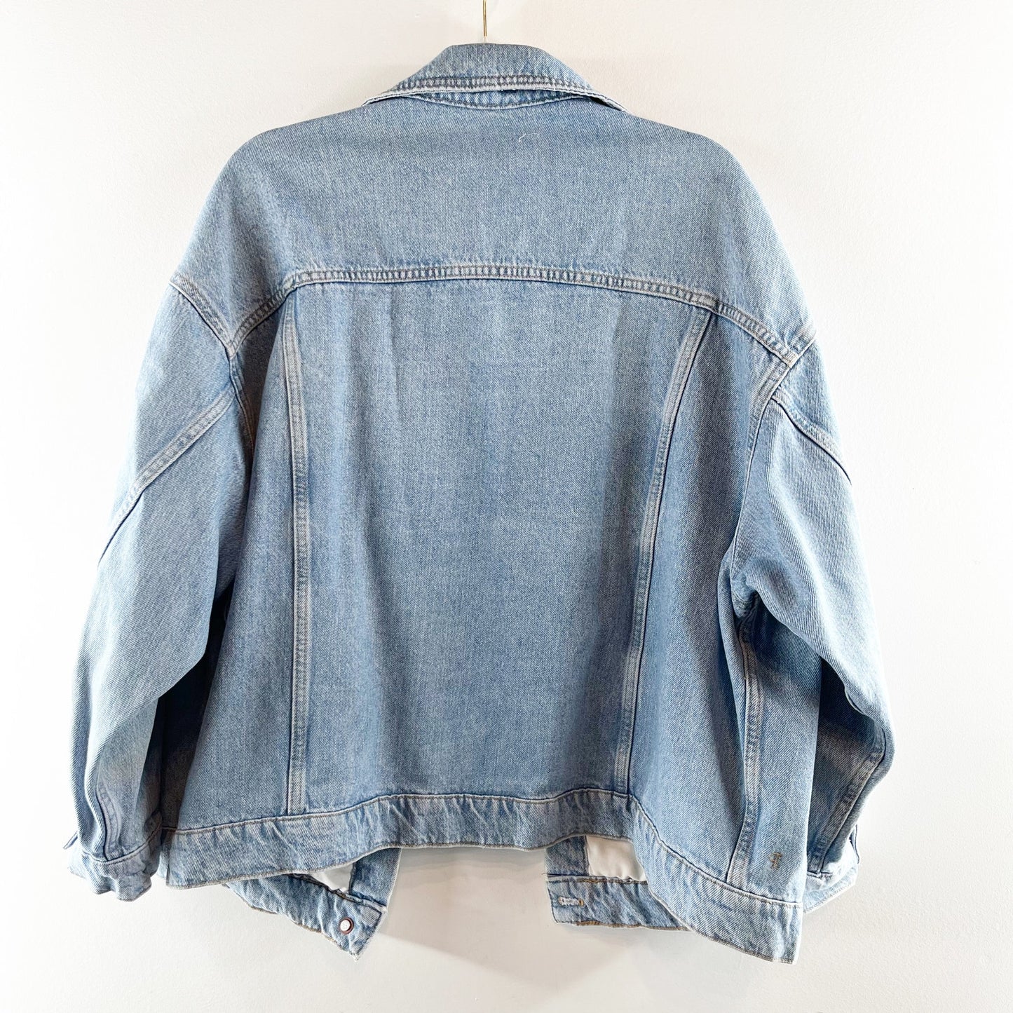 Pilcro Anthropologie The Western Denim Boyfriend Oversized Trucker Jacket XLP