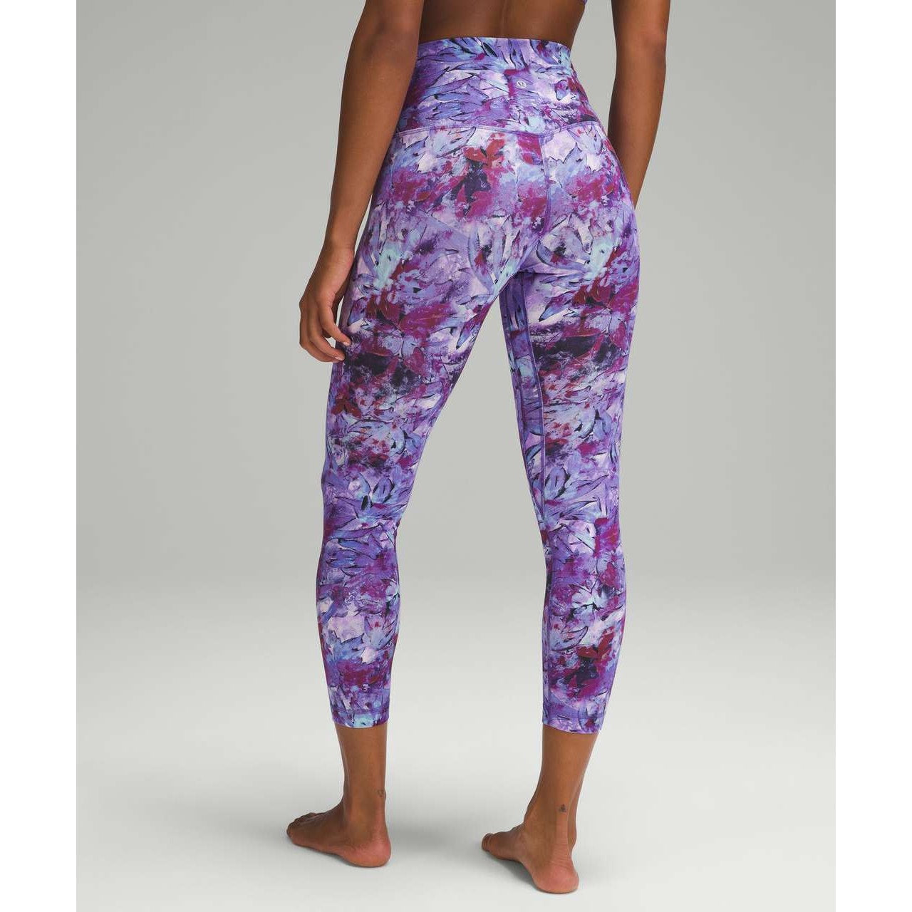 Lululemon Align High-Rise Leggings Pants 25" Iridescent Floral Multi Purple 6
