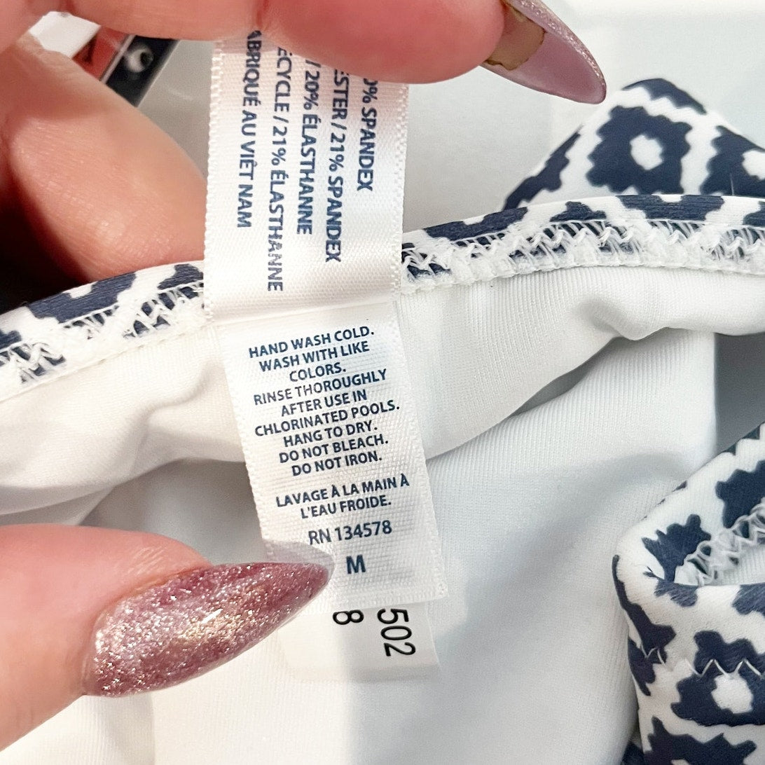 Vineyard Vines Cape Geo Bikini Top & Bikini Bottom Swim Set Faded Indigo Medium