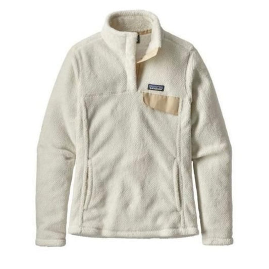 Patagonia Re-Tool Snap T Pullover Fleece Jacket Ivory Cream Medium