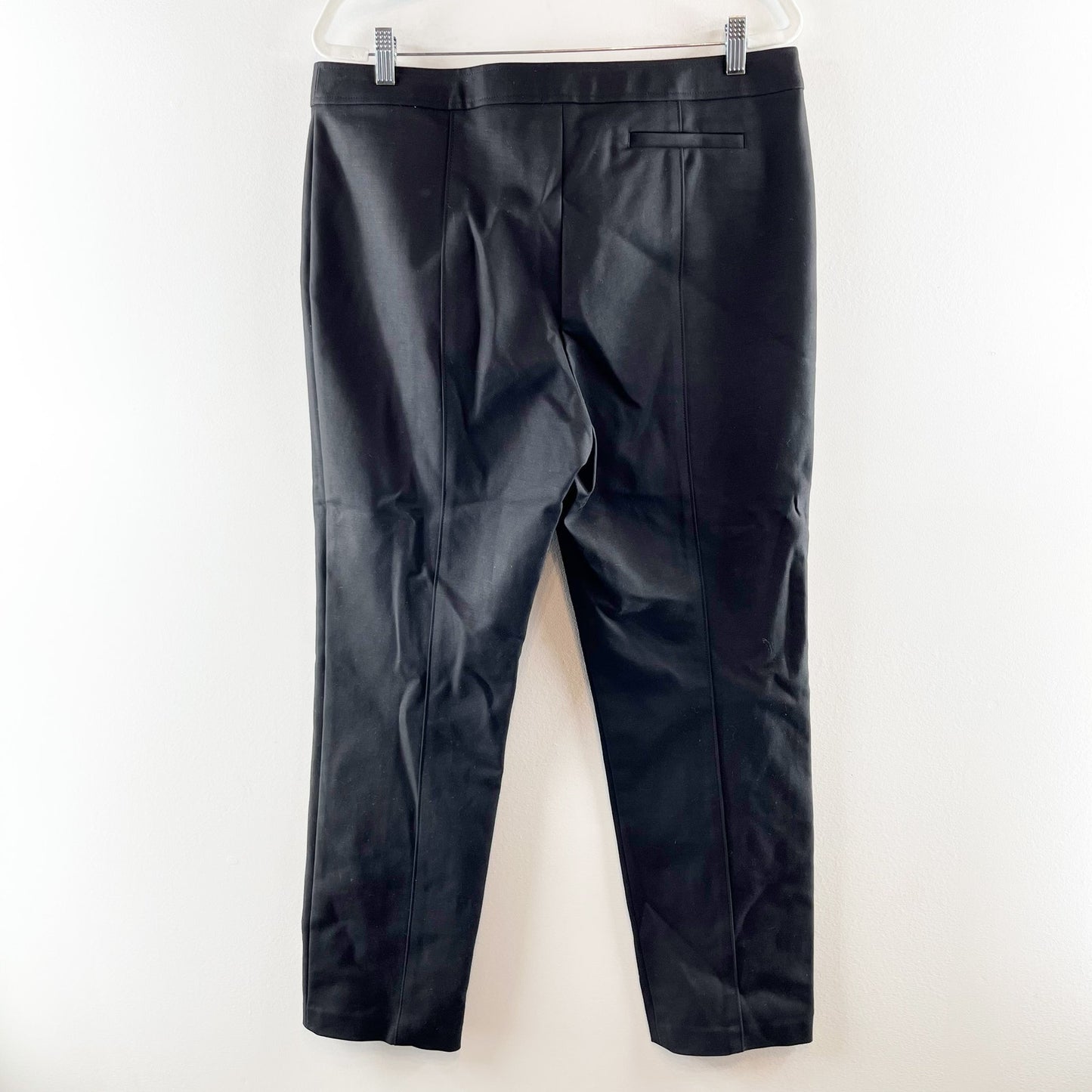 Tory Burch High Rise Straight Leg Ankle Trouser Dress Pants Black 14