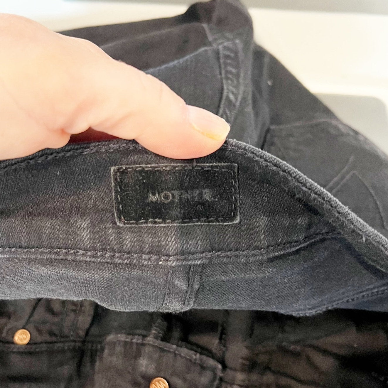 Mother The Mid Rise Dazzler Crop Ankle Jeans Not Guilty Wash Black 29 / 8