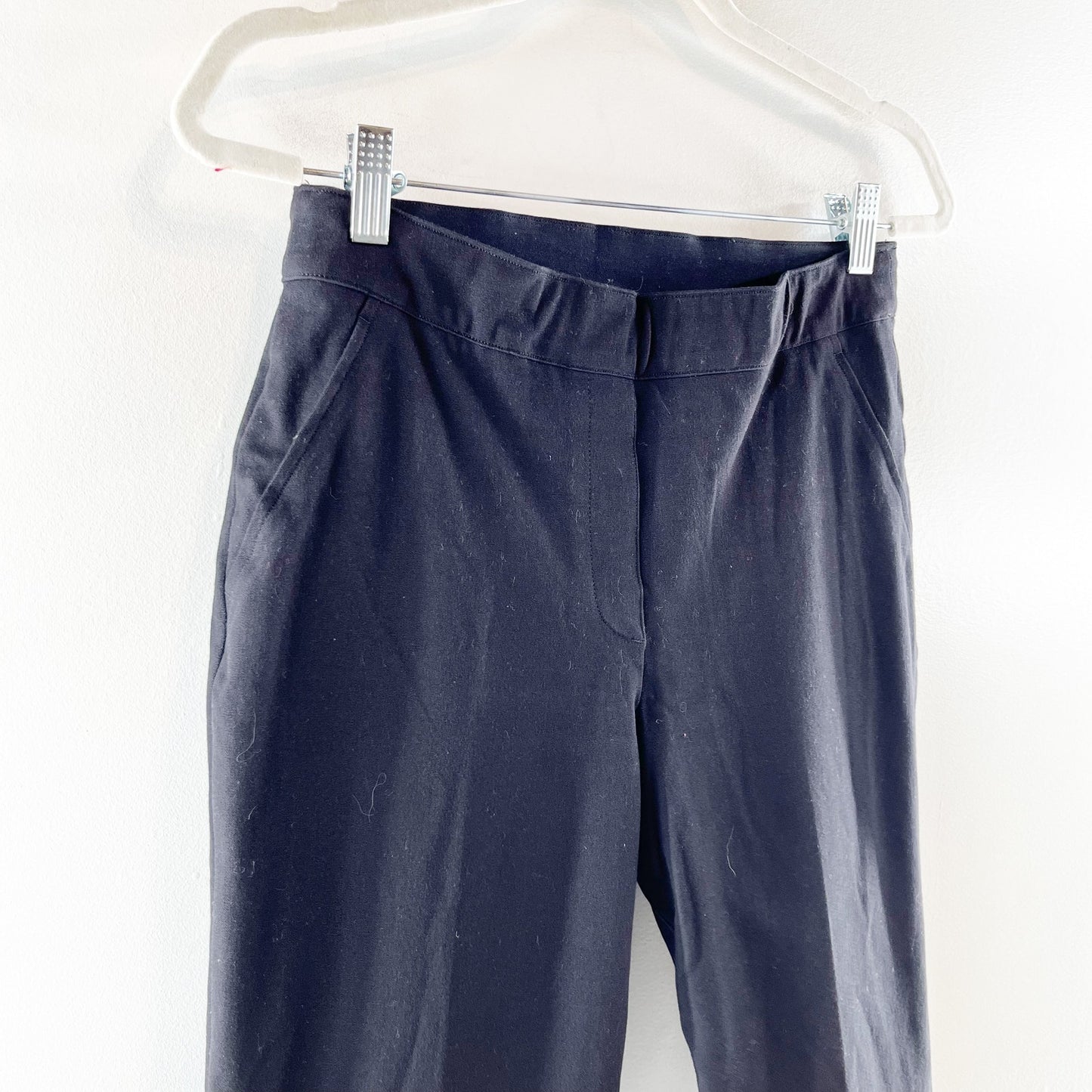 Spanx Polished Cropped Kick Ponte Flare Pants Black Small Petite