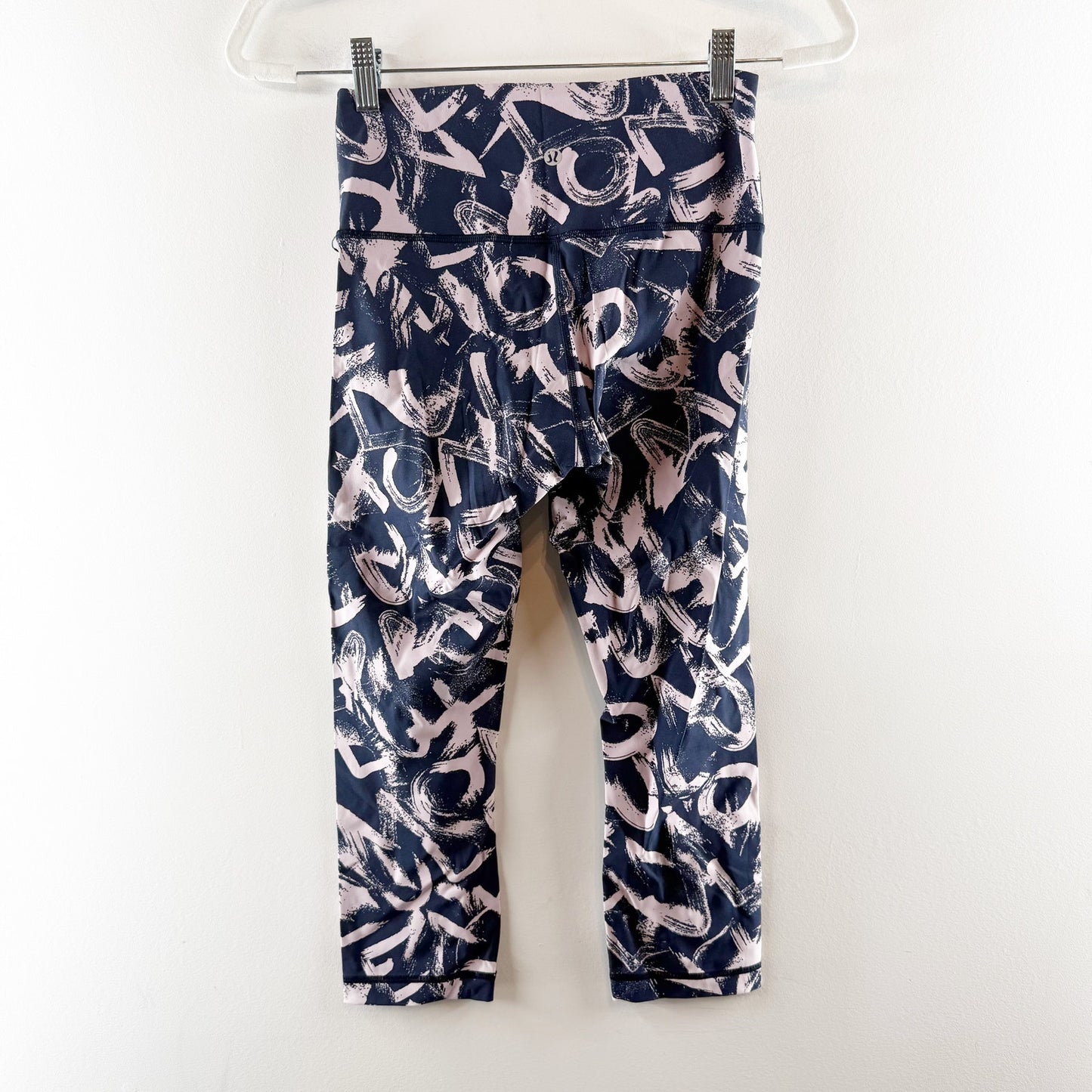 Lululemon Wunder Under Crop Luxtreme 21" Graffiti Pop Antoinette True Navy 6