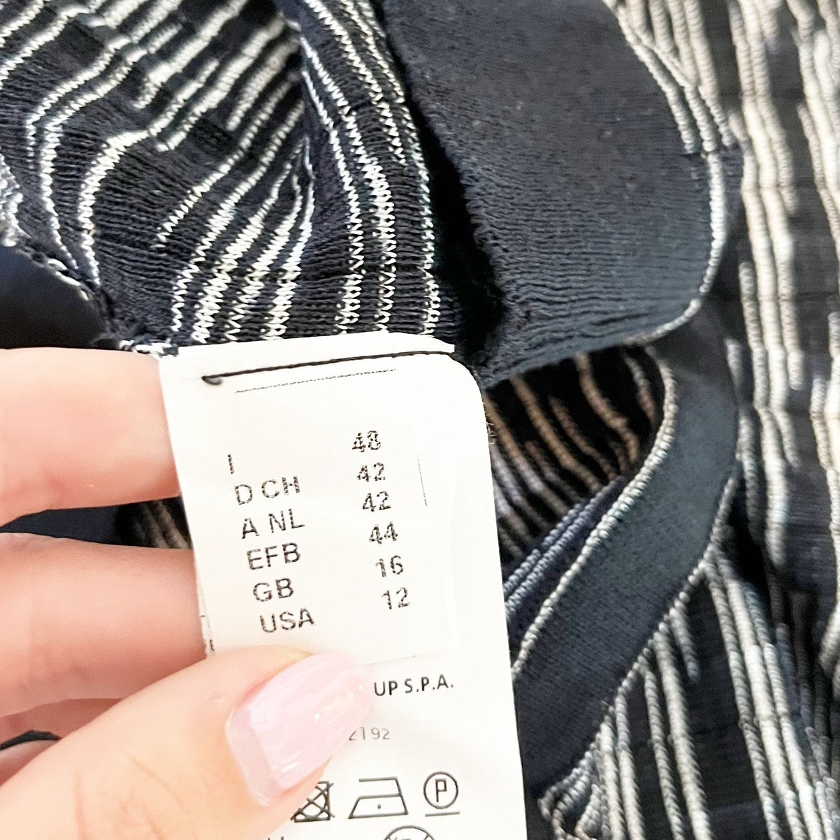 Missoni Knit Striped A Line Sweater Skirt Black White 12