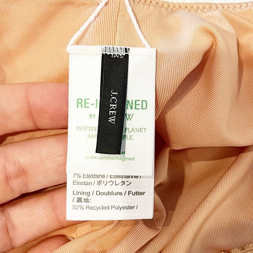 J. Crew Textured Square Neck One Piece Swimsuit White 14