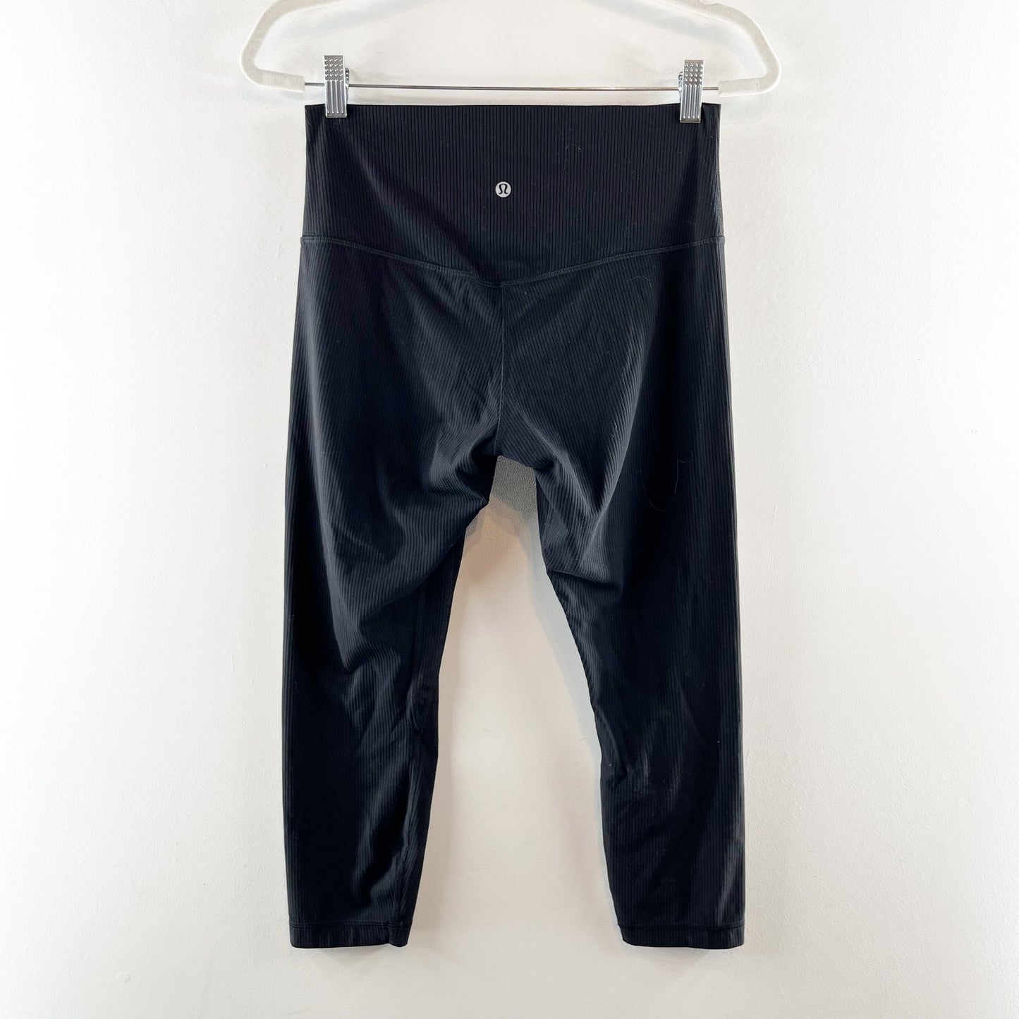 Lululemon Align Ribbed High-Rise Crop Leggings Pants 23" Black 10