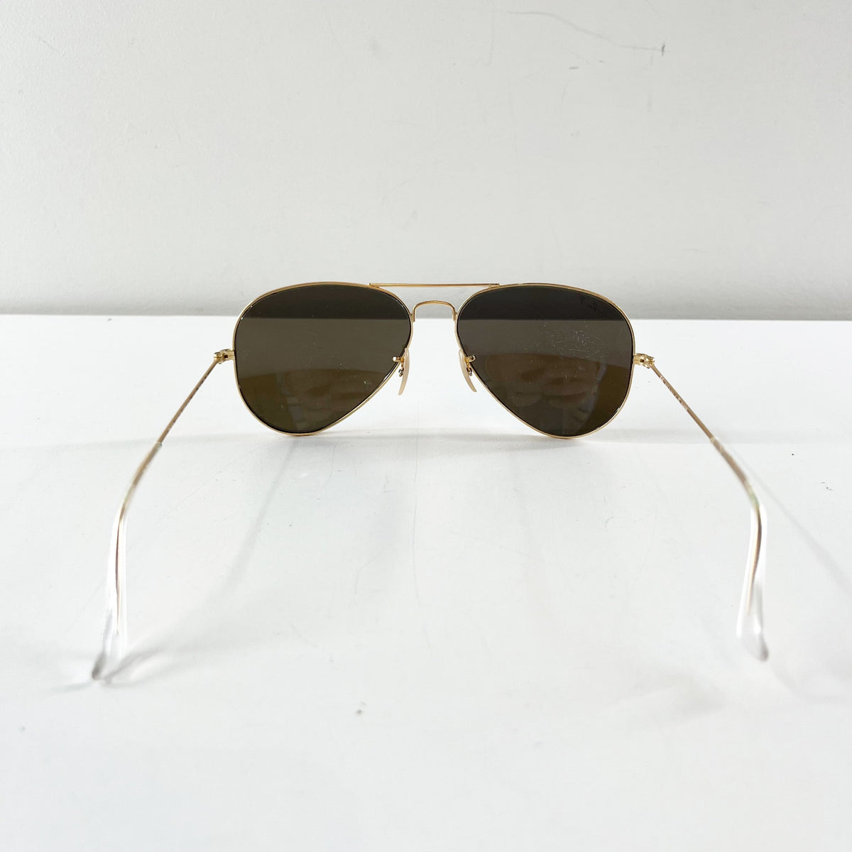 Ray-Ban Gold Metal Frame Aviator Sunglasses