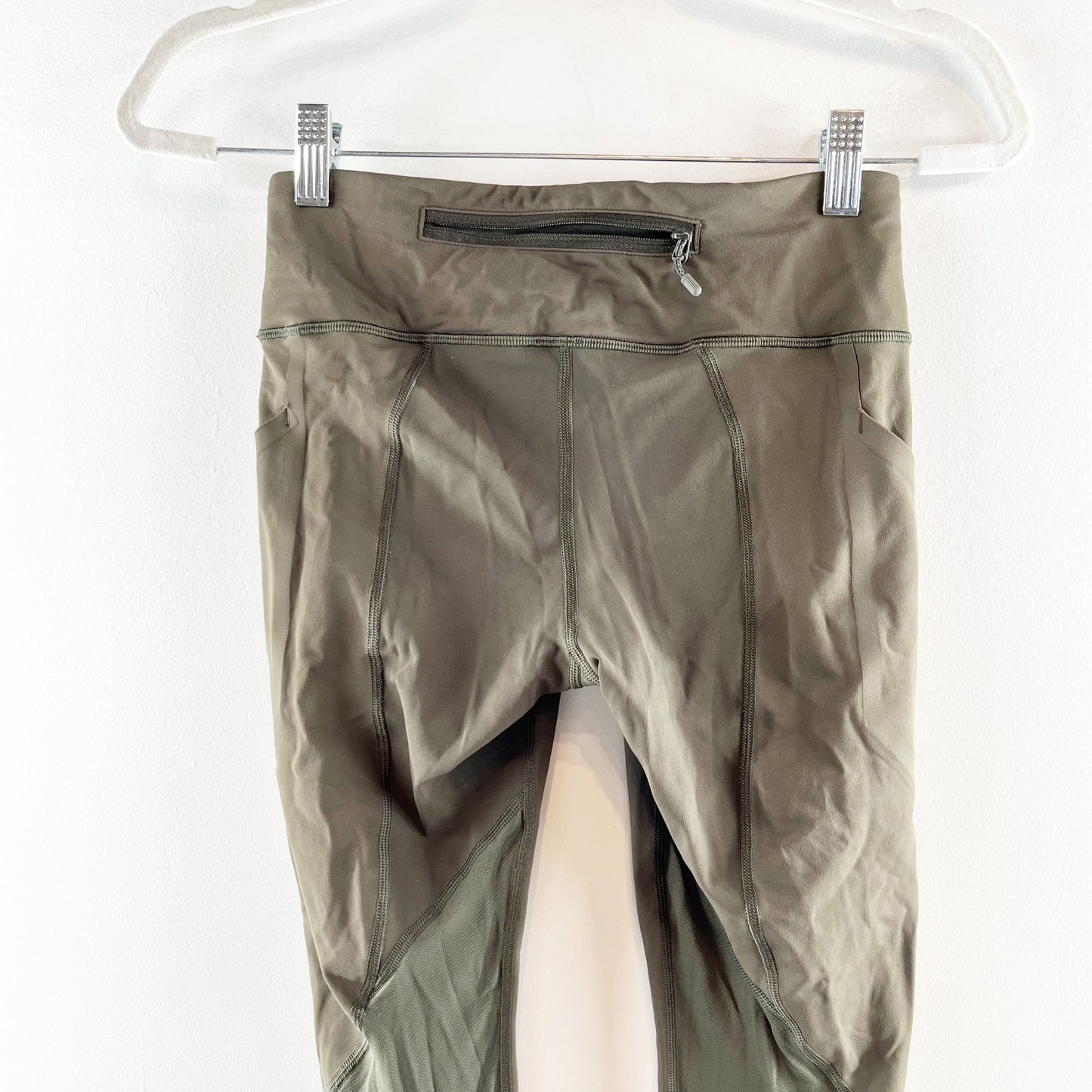 Lululemon Pace Rival Crop Leggings 22" Dark Olive Green 4