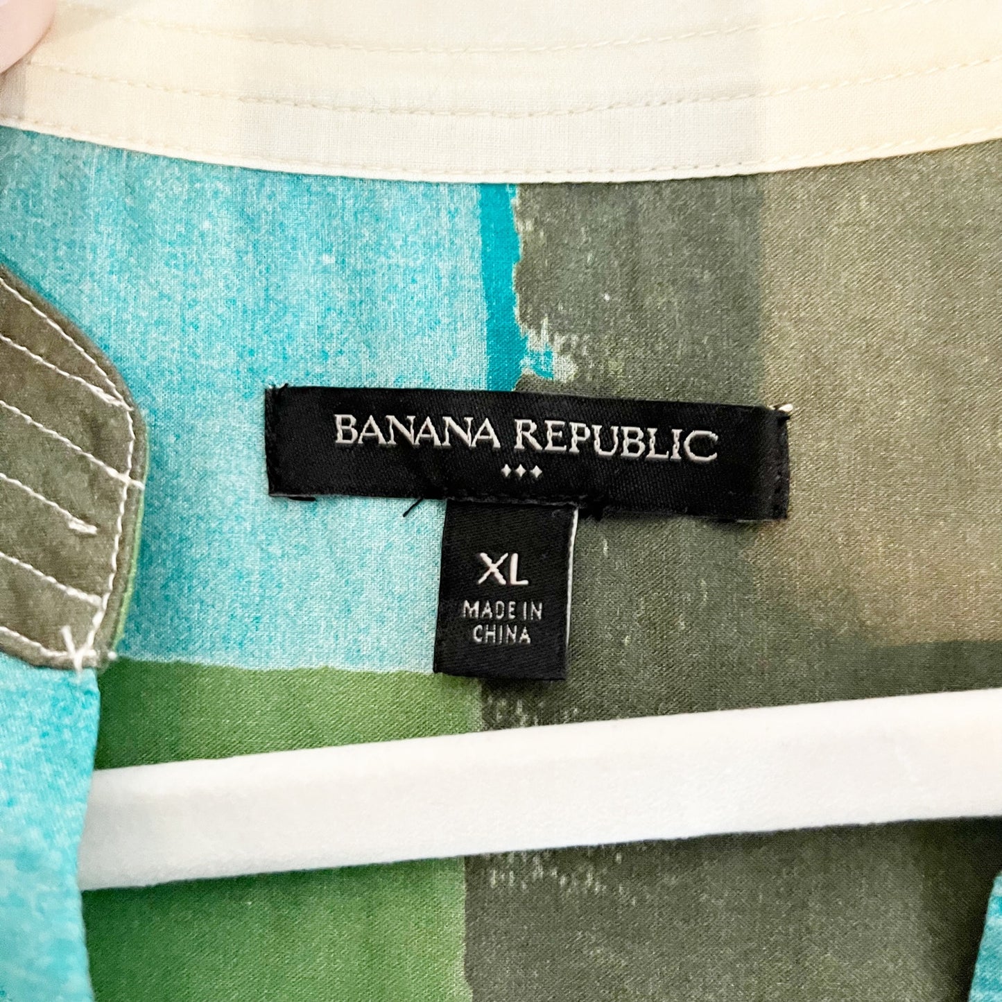 Banana Republic Short Sleeve Cotton Button Front Pleated Back Top Yuzu Zest XL