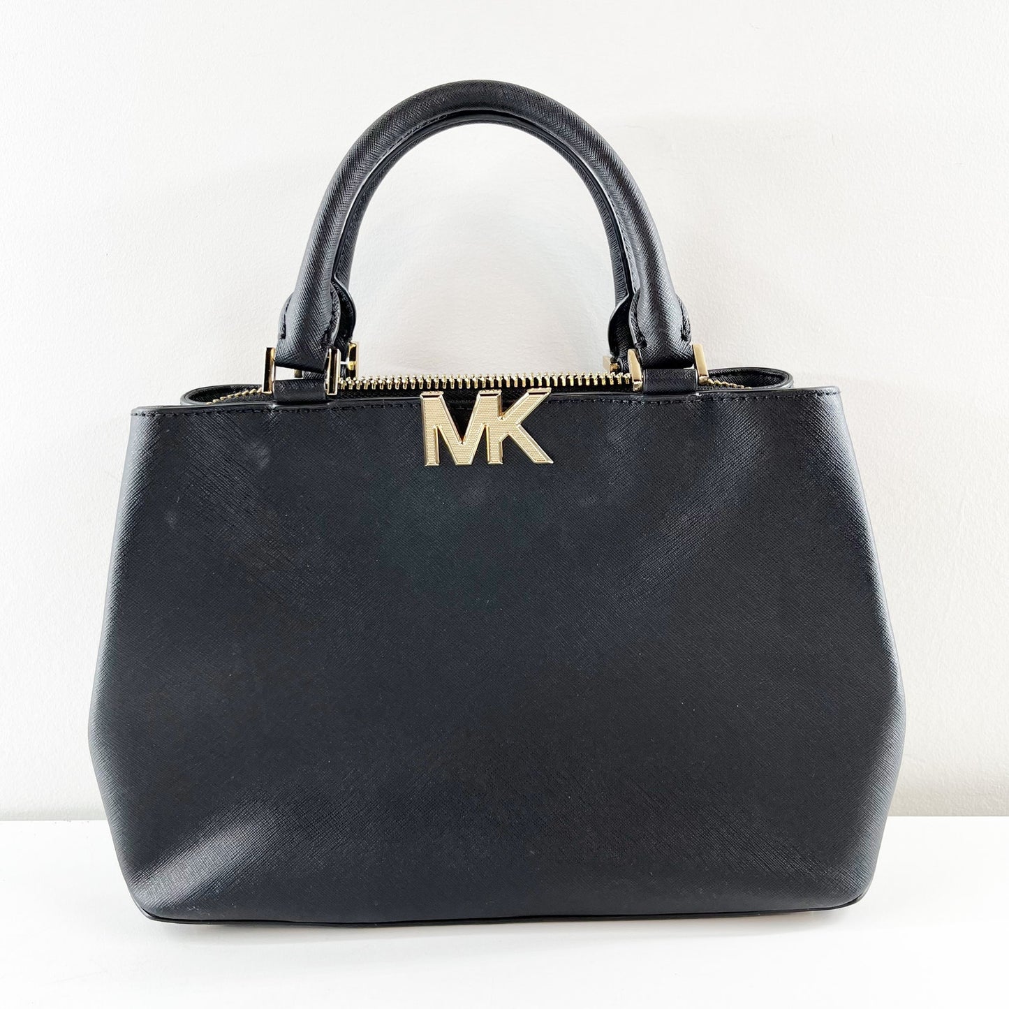 Michael Kors Florence Leather Satchel Purse Black