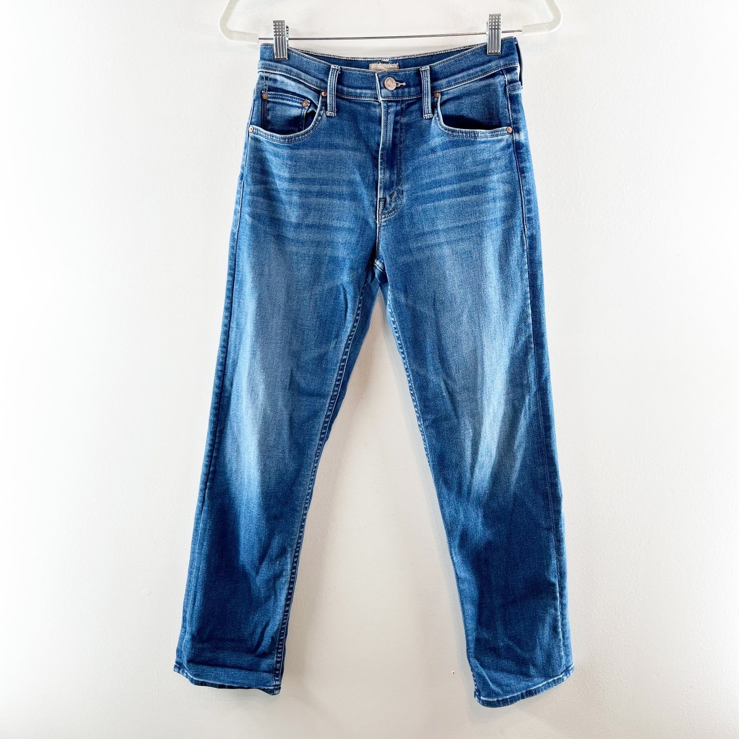 Mother The Smarty Pants Flood Mid Rise Straight Leg Jeans Connect The Dots 26