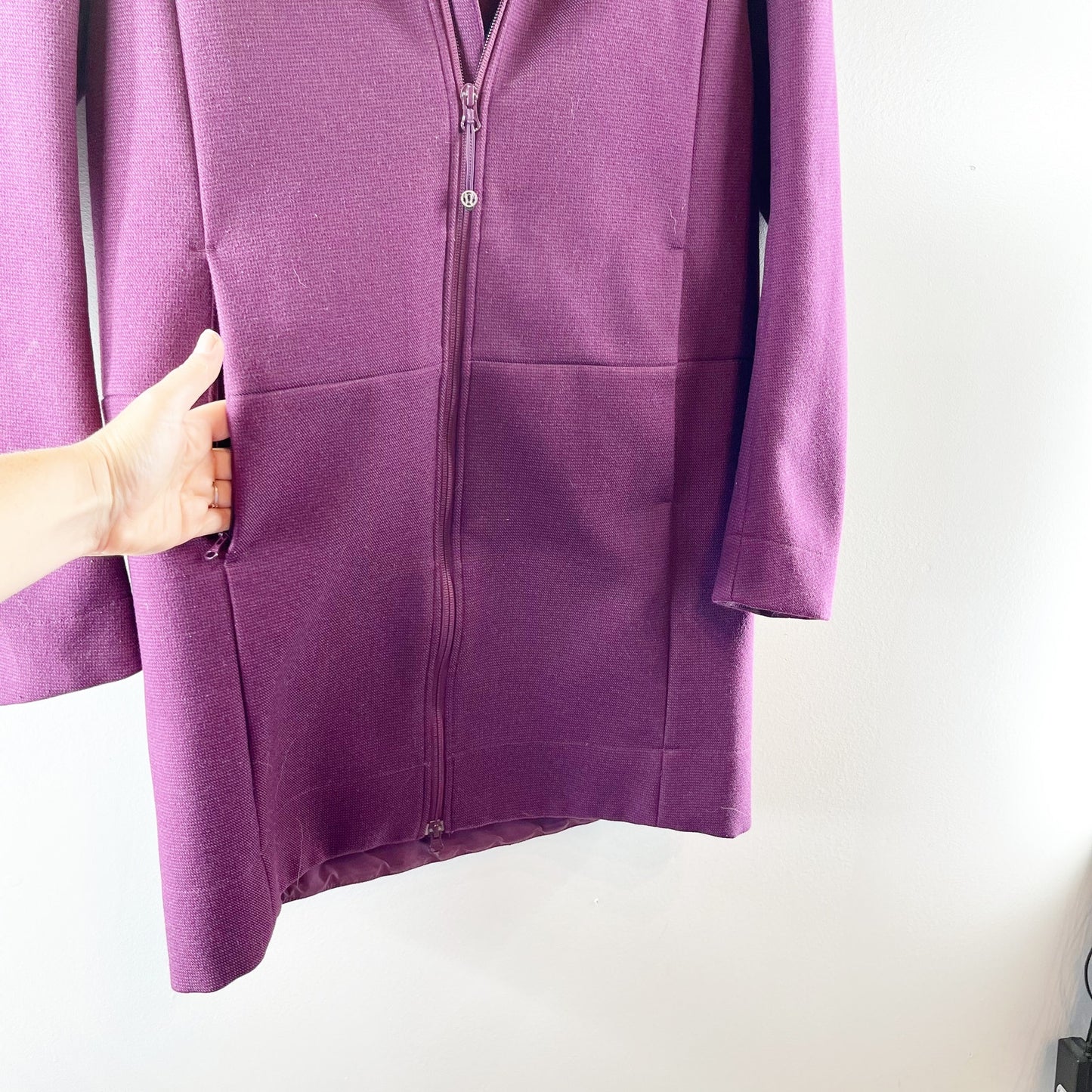 Lululemon City Softshell Parka Coat Jacket Tweed Plum Purple Medium