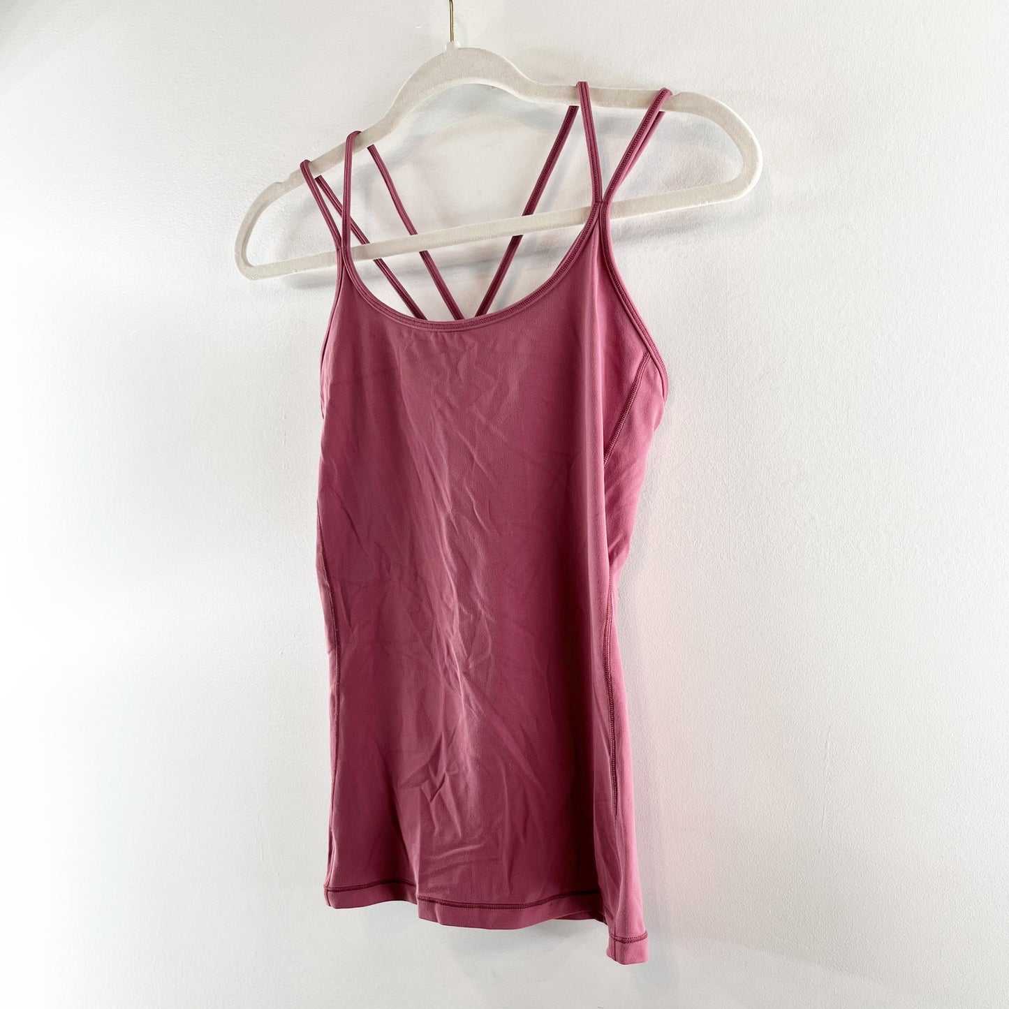 Lululemon Free To Be Scoop Neck Strappy Tank Top Nulu Misty Merlot Red 6