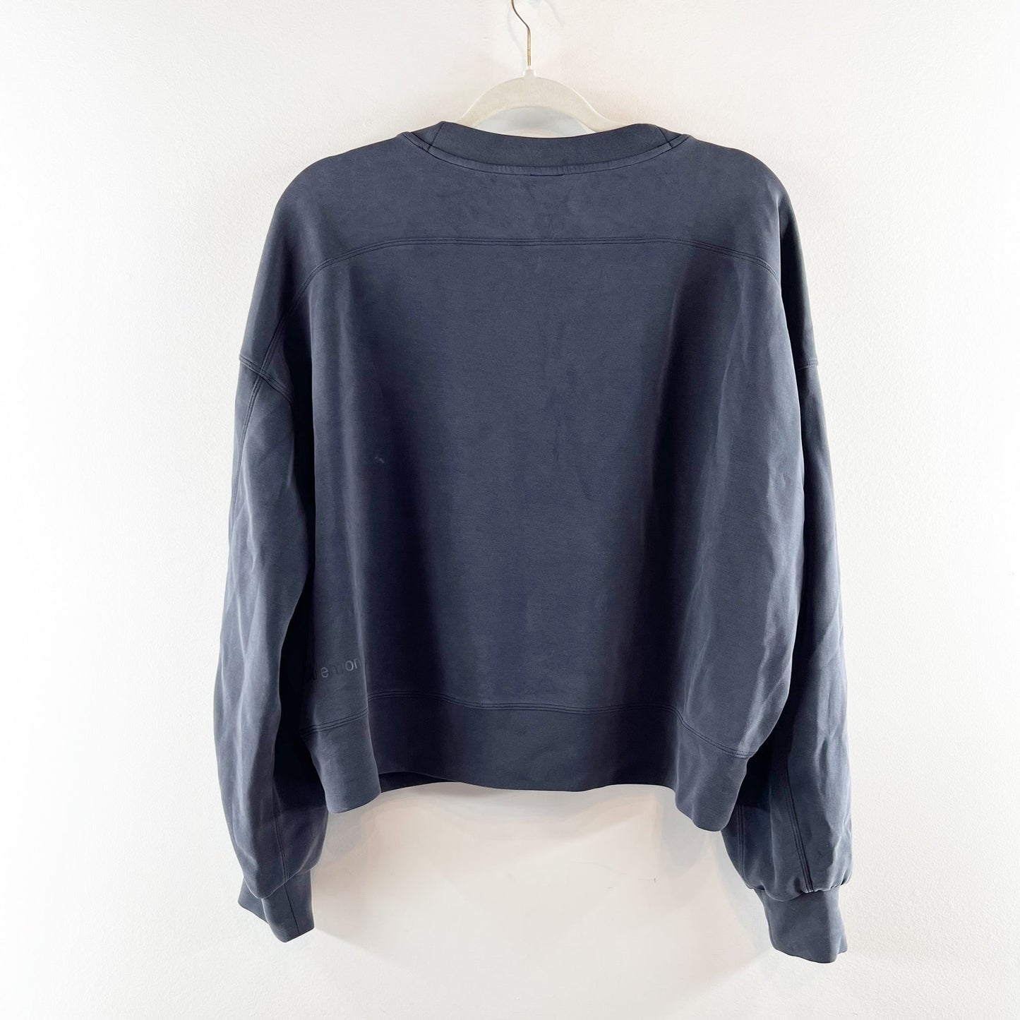 Lululemon Perfectly Oversized Cropped Crew Sweatshirt Softstreme Mineral Blue 12