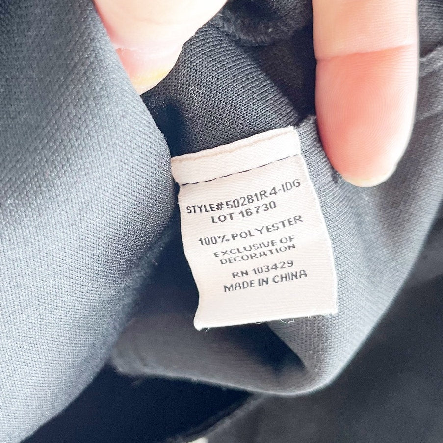 Evereve Marren Long Sleeve Full Zip Faux Leather Moto Jacket Black Medium