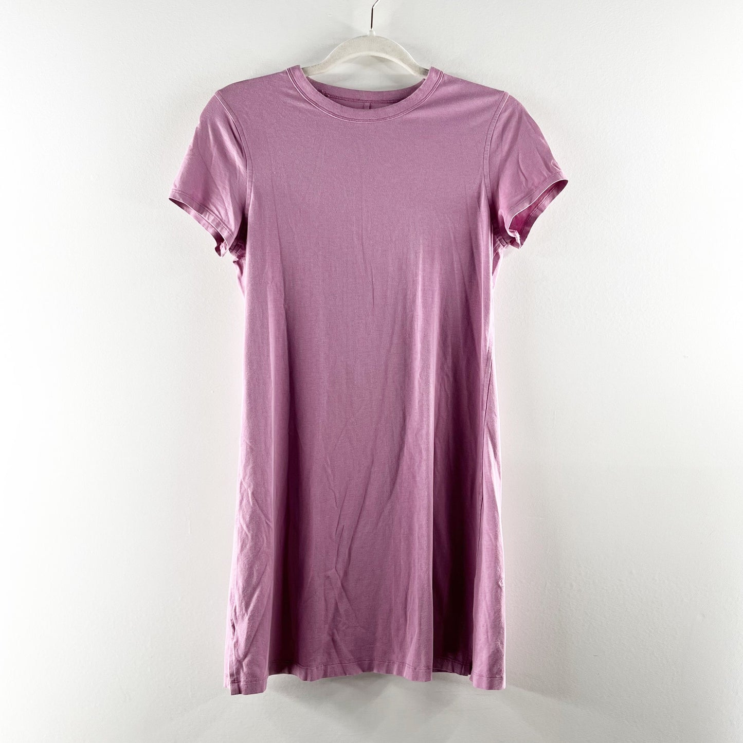 Lululemon Classic Fit Short Sleeve Cotton Mini Dress Purple Small