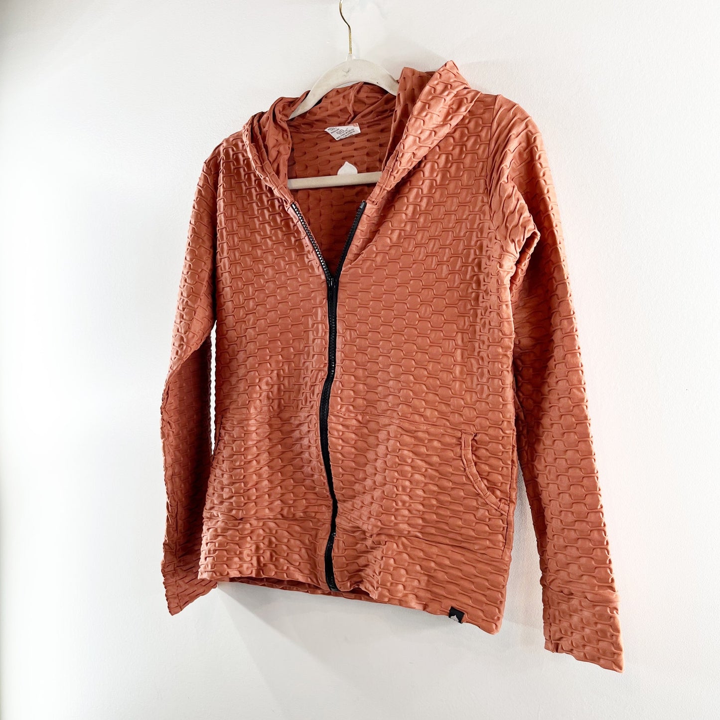 Booty by Brabants Chrome Full Zip Hoodie Jacket & Leggings Workout Set Orange