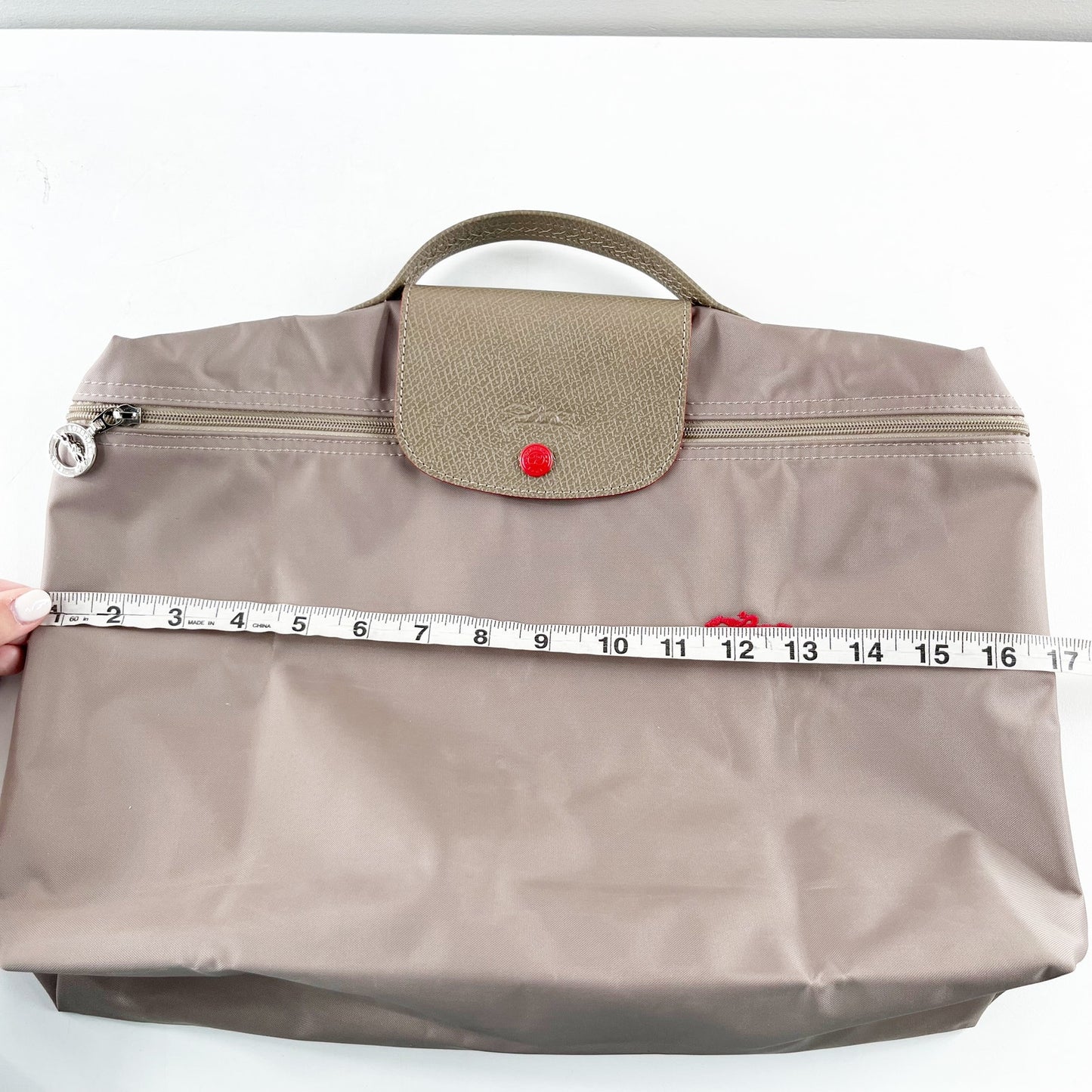 Longchamp Le Pliage Club Document Foldable Tote Bag Brown Tan