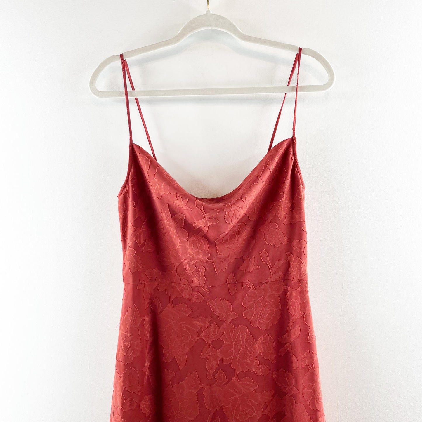 Hutch Anthropologie Kinsey Midi Slip Dress Maroon Wine Red 8