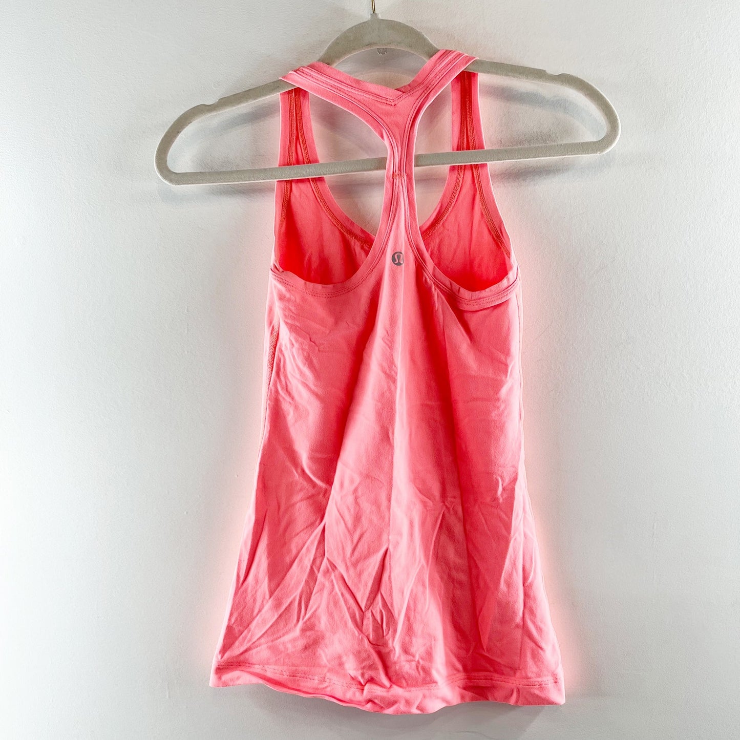 Lululemon Cool Racerback Fitted Tank Top Flash Light Coral Pink XS