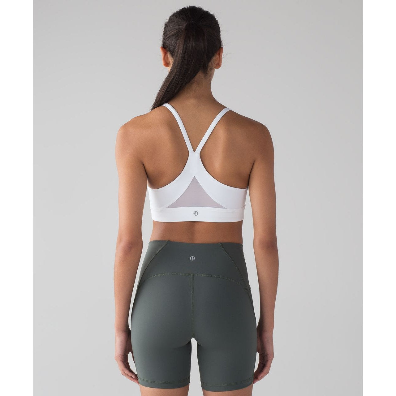 Lululemon Athletica Train Times Scoop Neck Training Sports Bra White 8