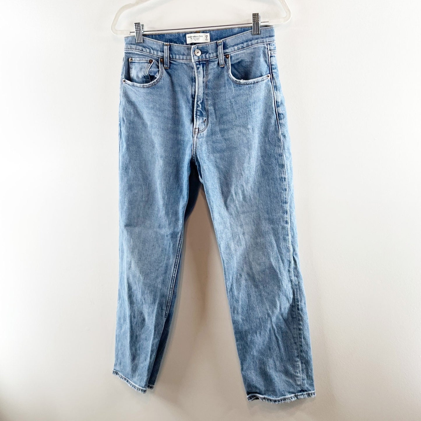 Abercrombie & Fitch The Ankle Straight Ultra High Rise Jeans Blue 8