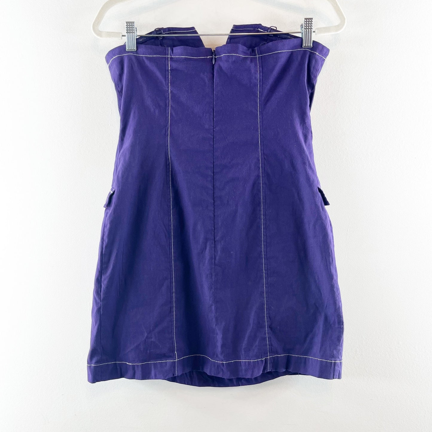 Maeve Anthropologie Strapless Mini Blazer Dress Navy Blue 10