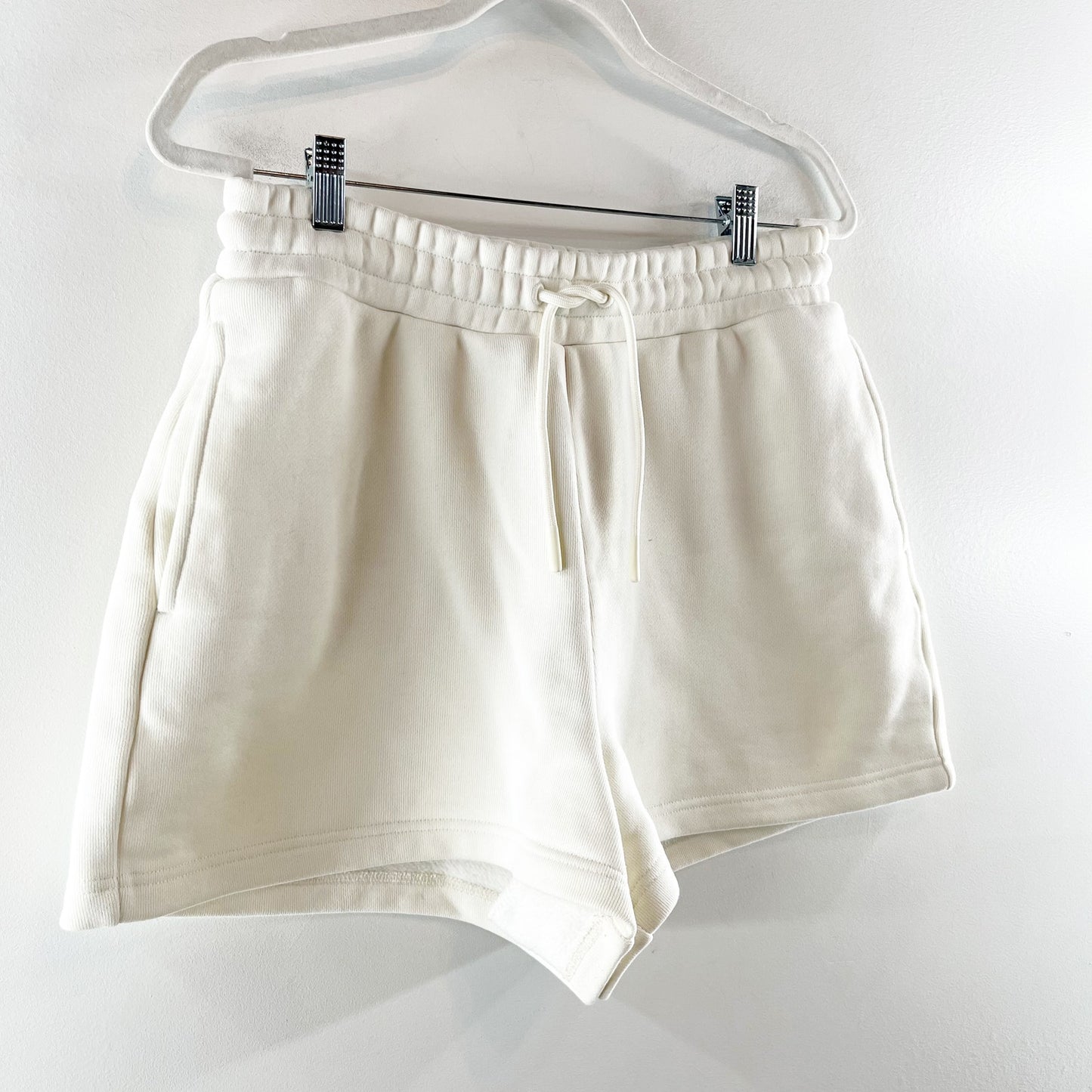 Sweaty Betty The Elevated Sweat Shorts in Lily White 8