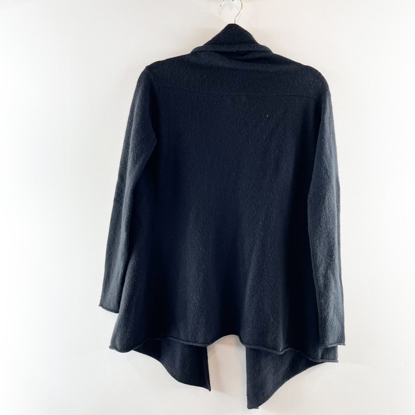 Club Monaco Cristina 100% Cashmere Shawl Lapel Cardigan Sweater Black Small