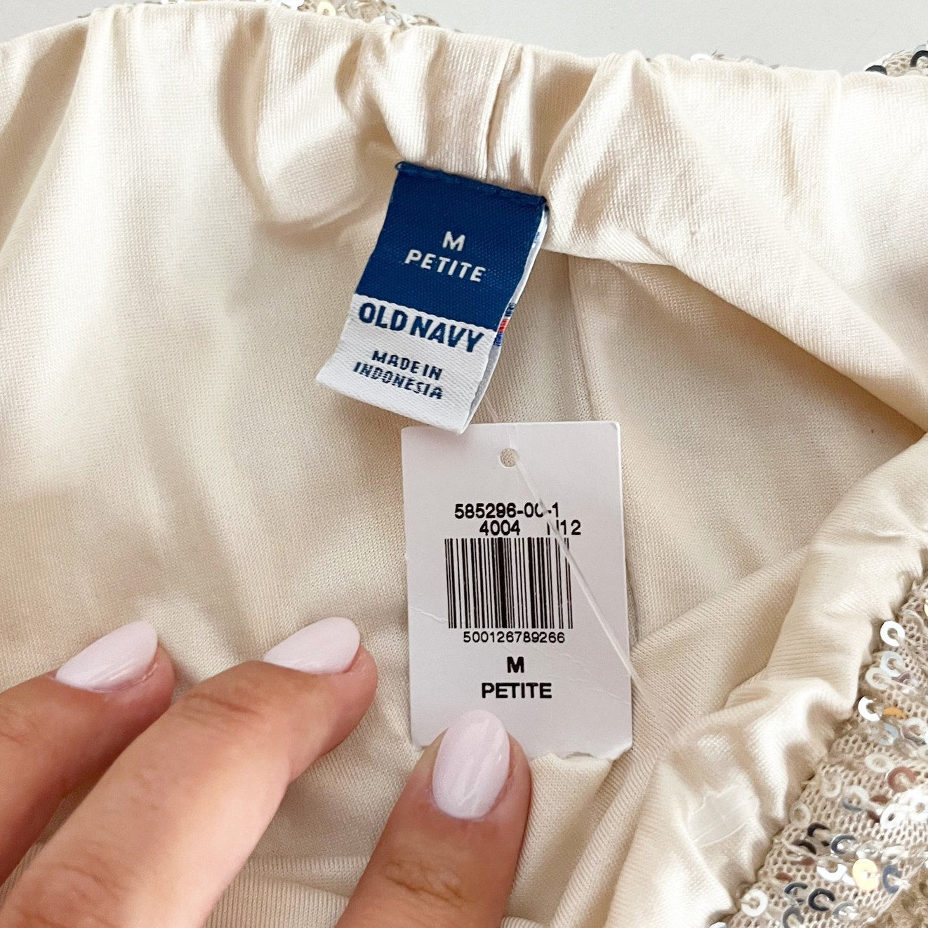 Old Navy High Waisted Sequin Lined Maxi Skirt Gold Medium Petite