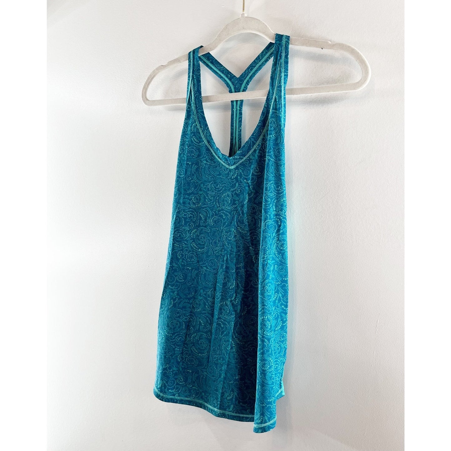 Lululemon Fast Lane Singlet Racerback Tank Top Foil Teal Green Small