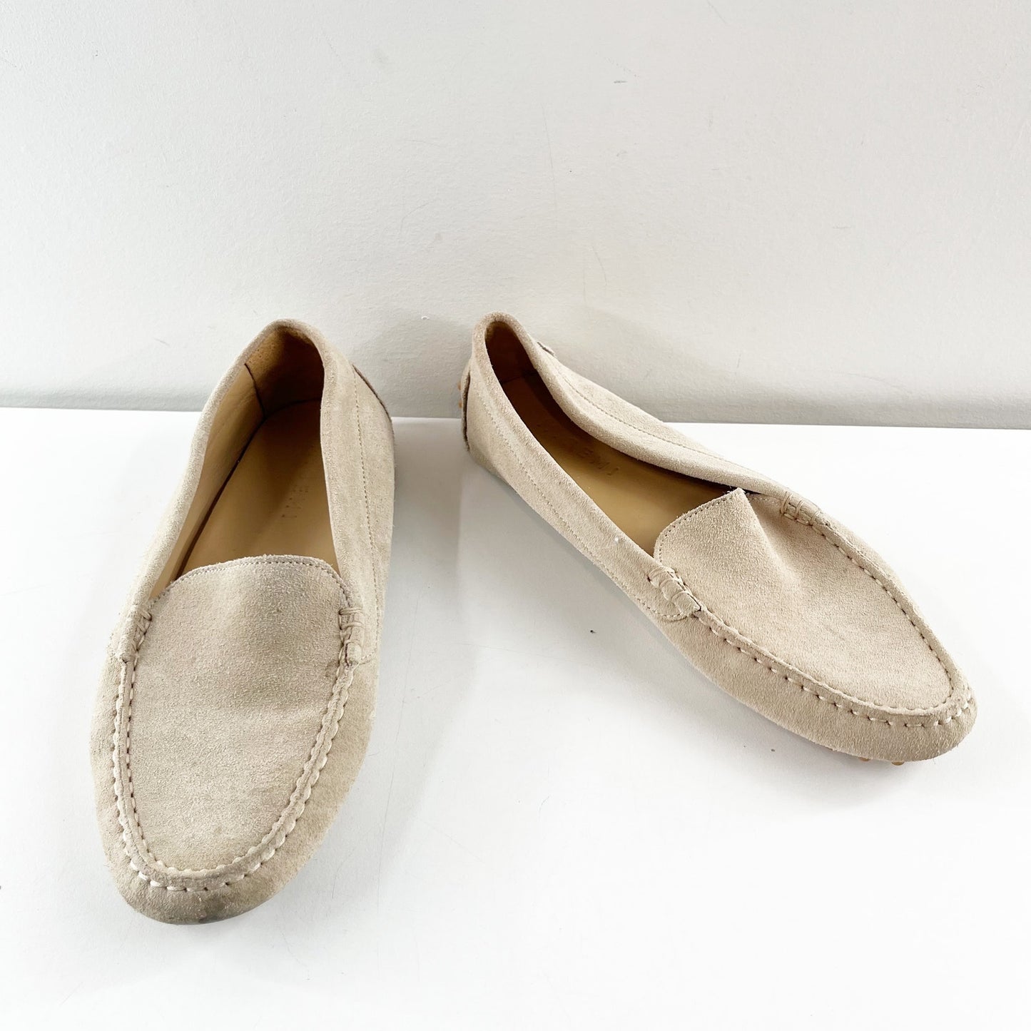 M. Gemi The Felize Suede Flat Loafer Moccasin Shoes Tan 38 / US 8