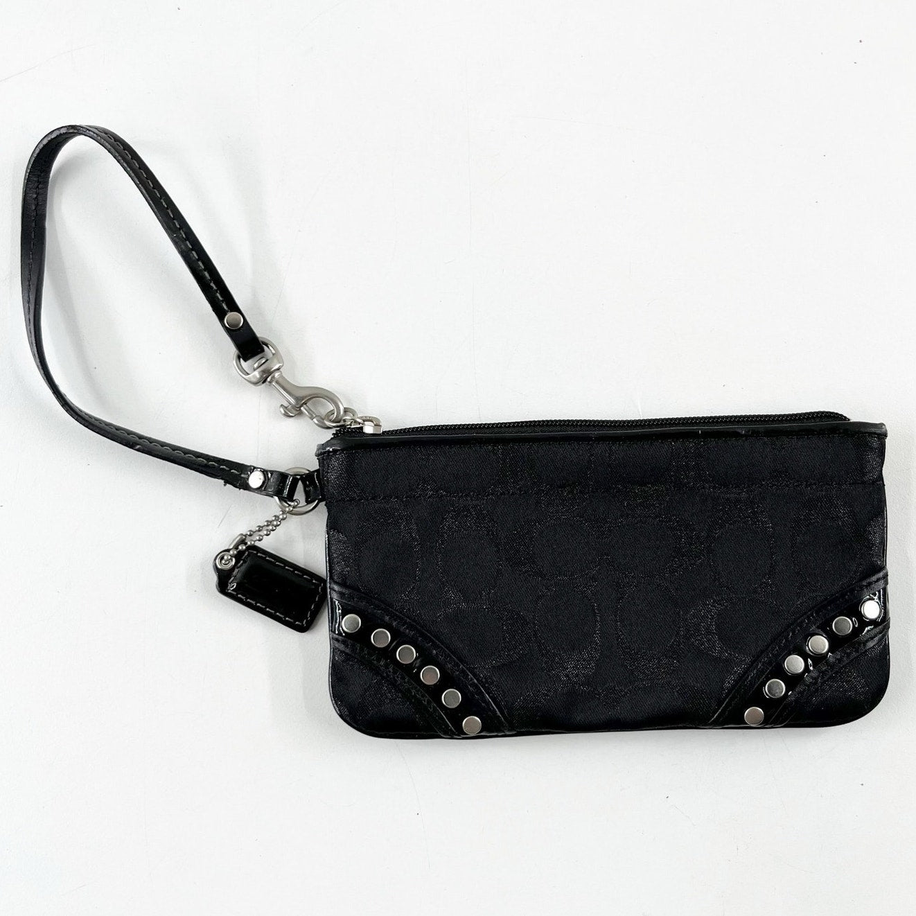 Coach sold Black Canvas & Patent Leather Trim Wallet