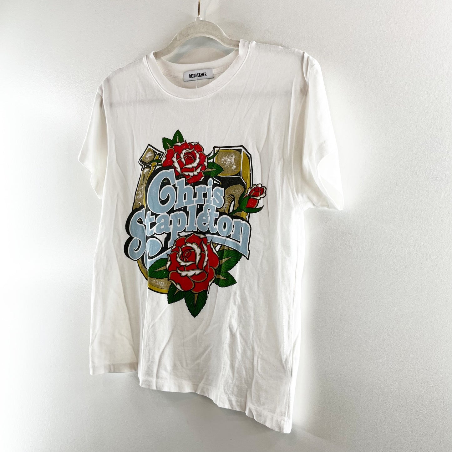 Daydreamer Short Sleeve Chris Stapleton Graphic Band Tee White XS