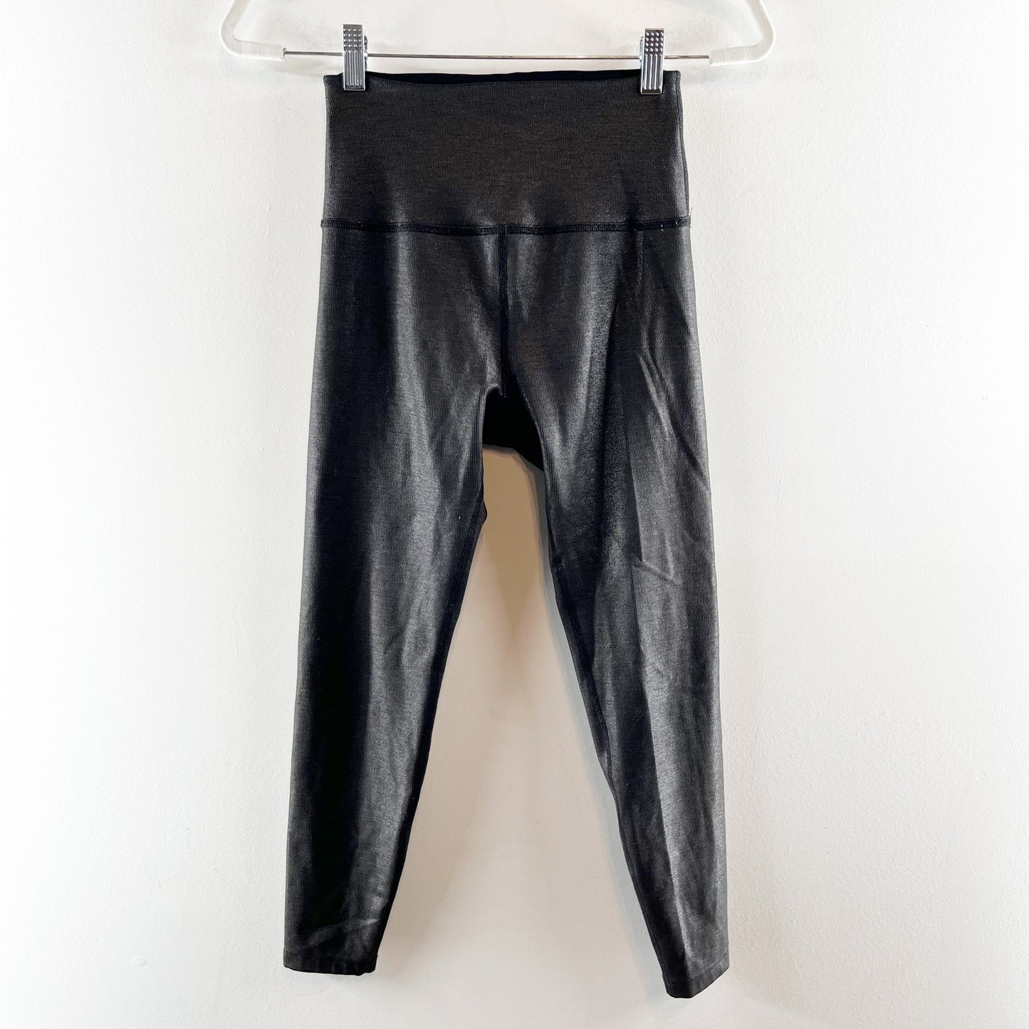 Beyond Yoga High Waisted Midi Leggings Foil Black Medium
