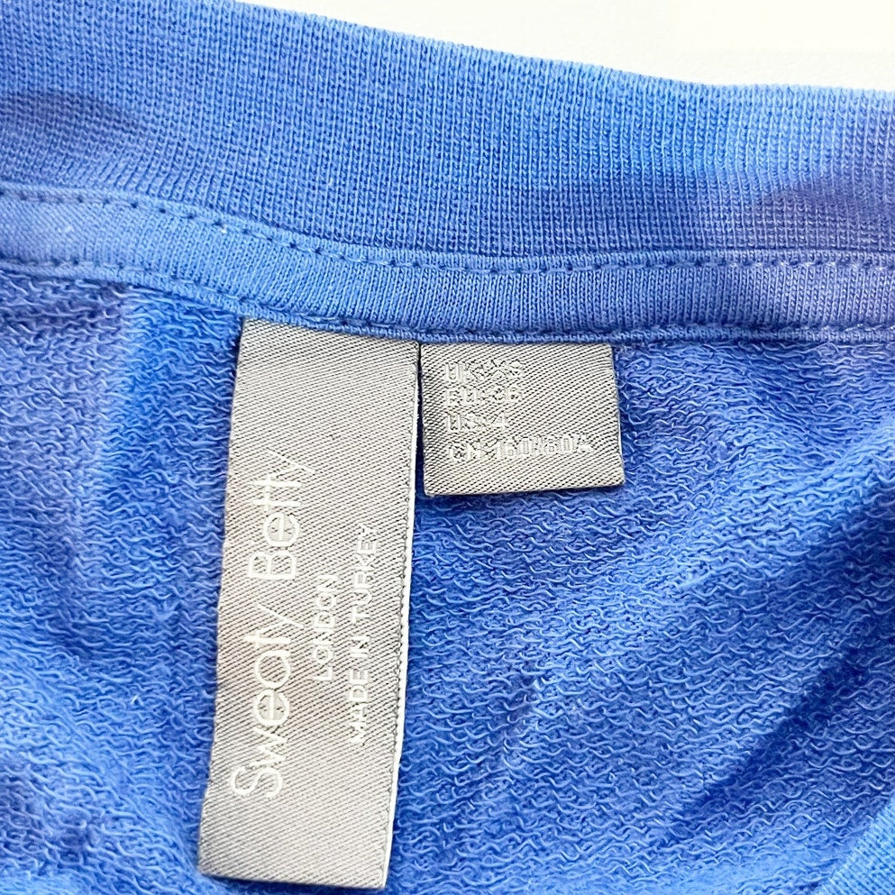 Sweaty Betty After Class Long Sleeve Crewneck Sweatshirt Royal Blue 4