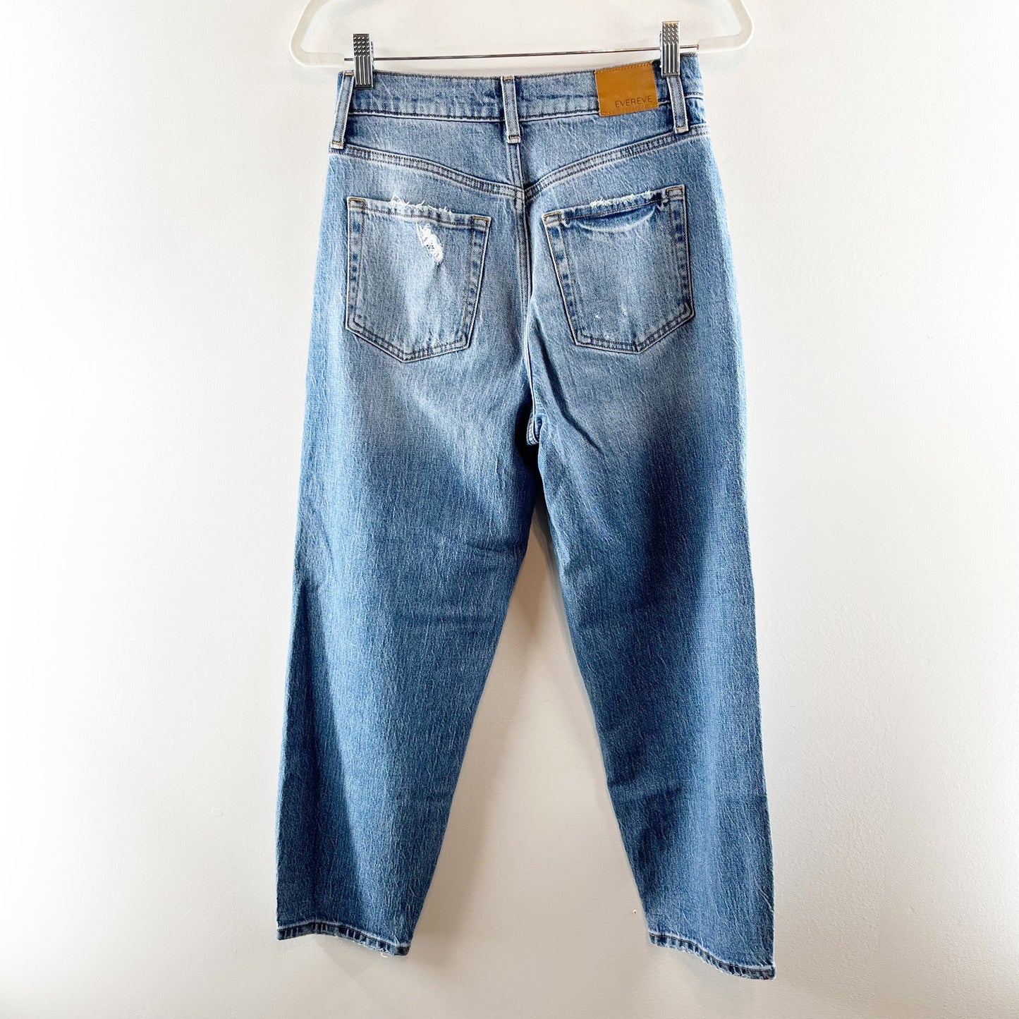 Evereve High Rise Vintage Barrel Jeans Blue 27