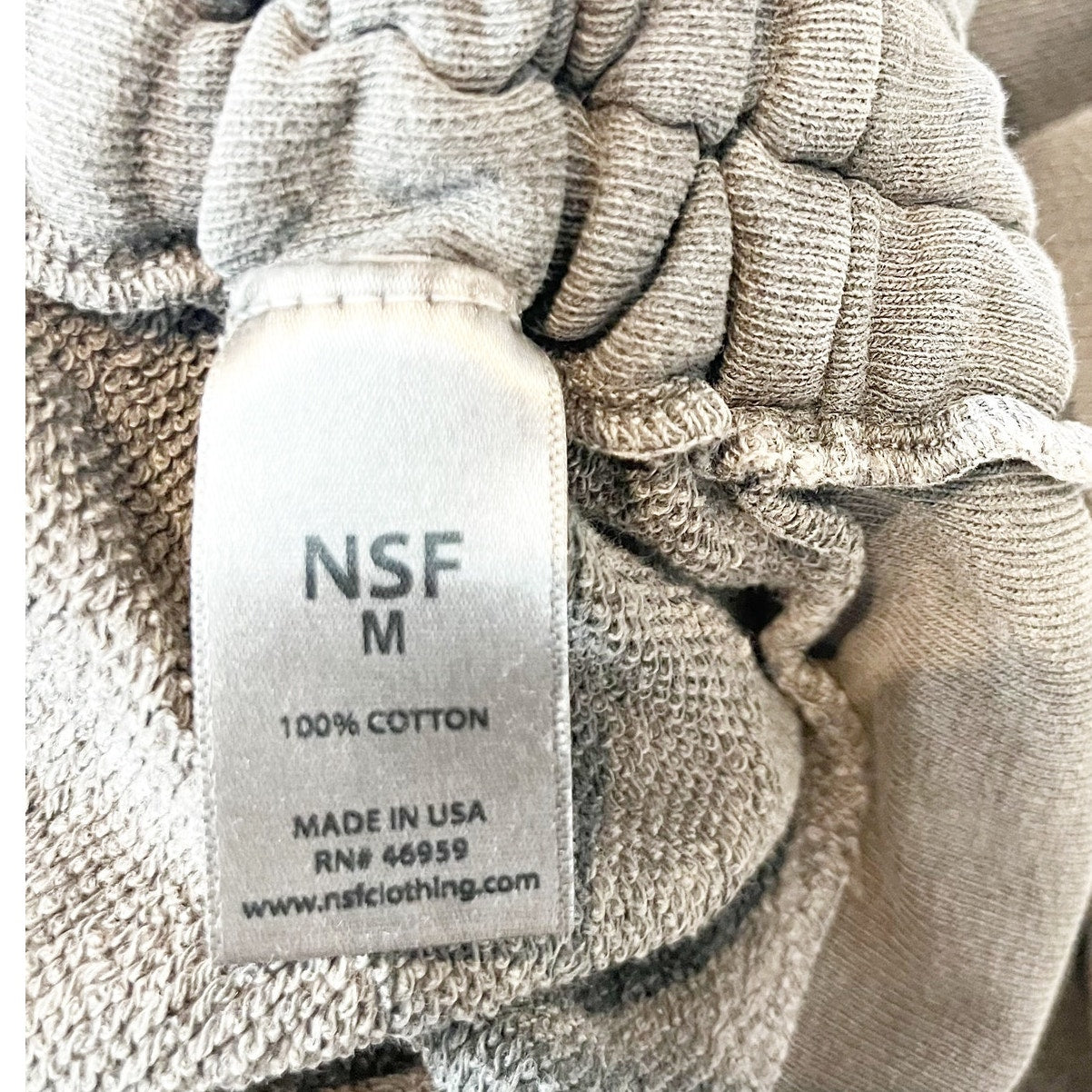 NSF Clarah 100% Cotton Cinch Side Long Sleeve Kangaroo Pocket Hoodie Gray M