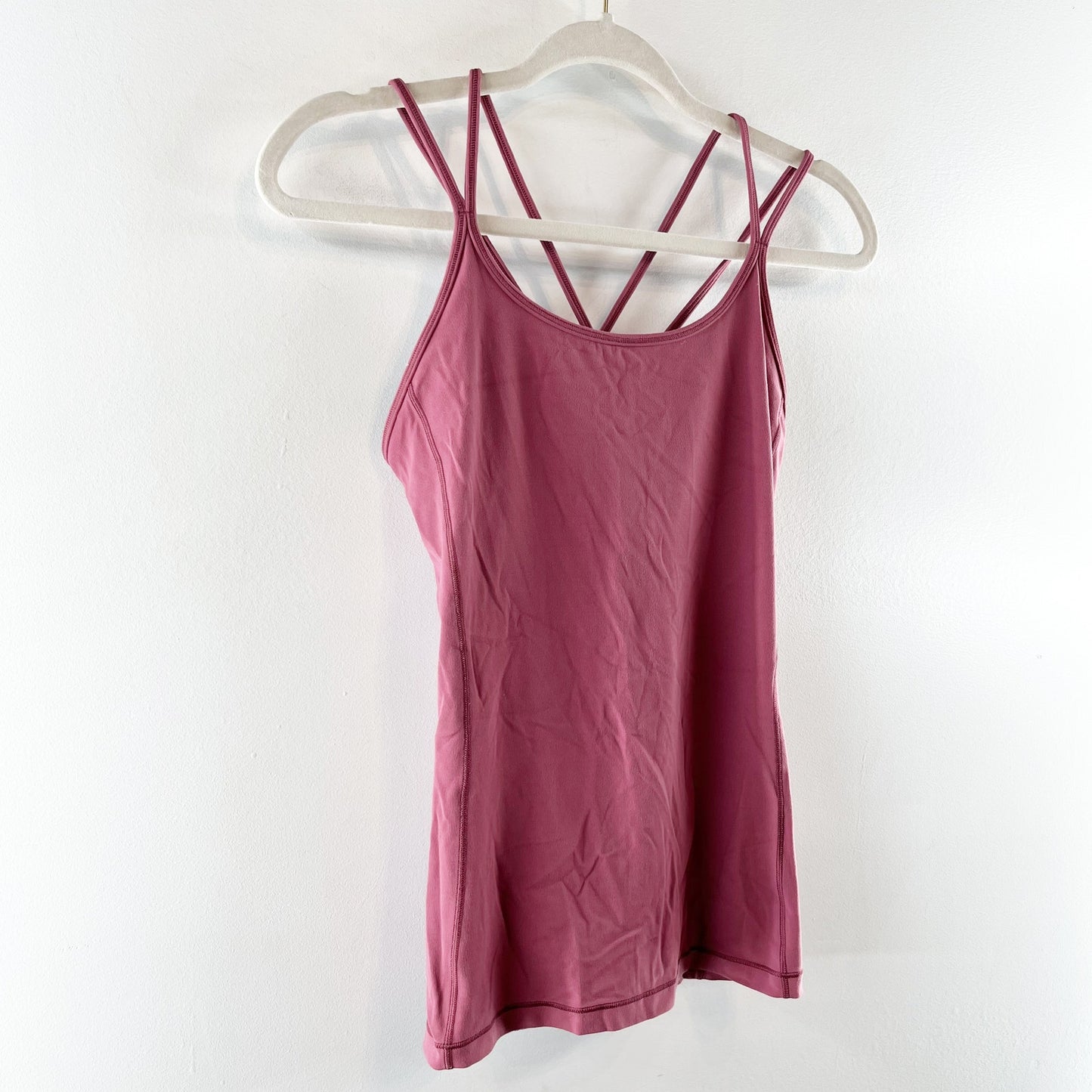 Lululemon Free To Be Scoop Neck Strappy Tank Top Nulu Misty Merlot Red 6
