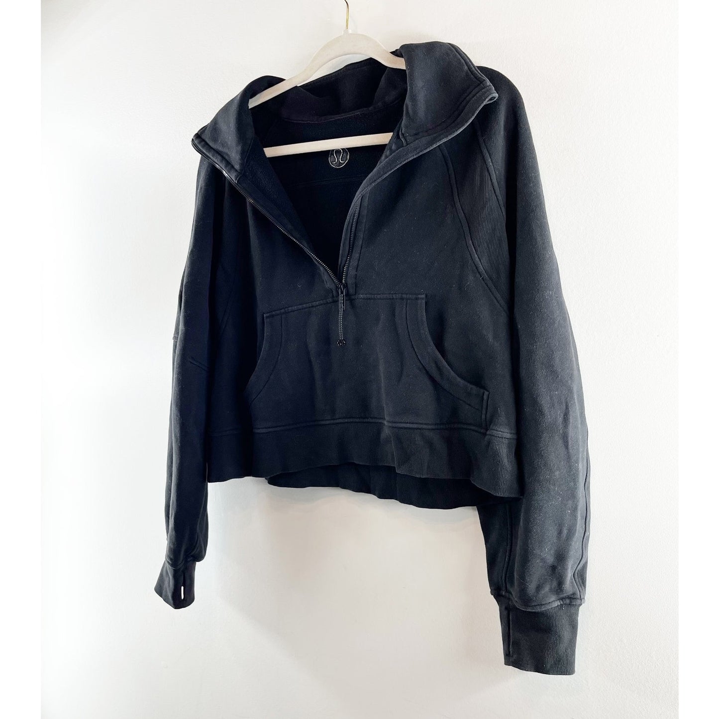 Lululemon Scuba Oversized Funnel Neck Half Zip Sweatshirt Black Medium Large