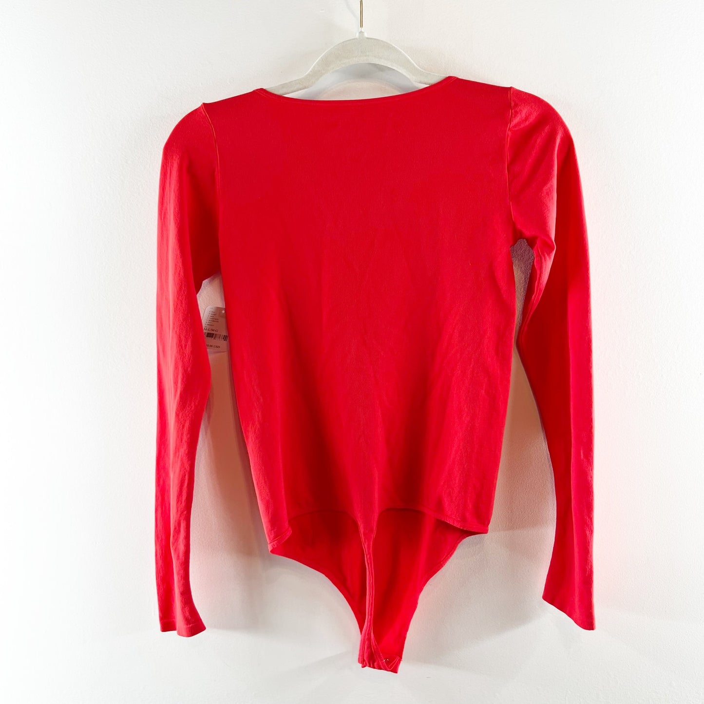 Intimately Free People Long Sleeve Seamless Crewneck Bodysuit Red Medium Large