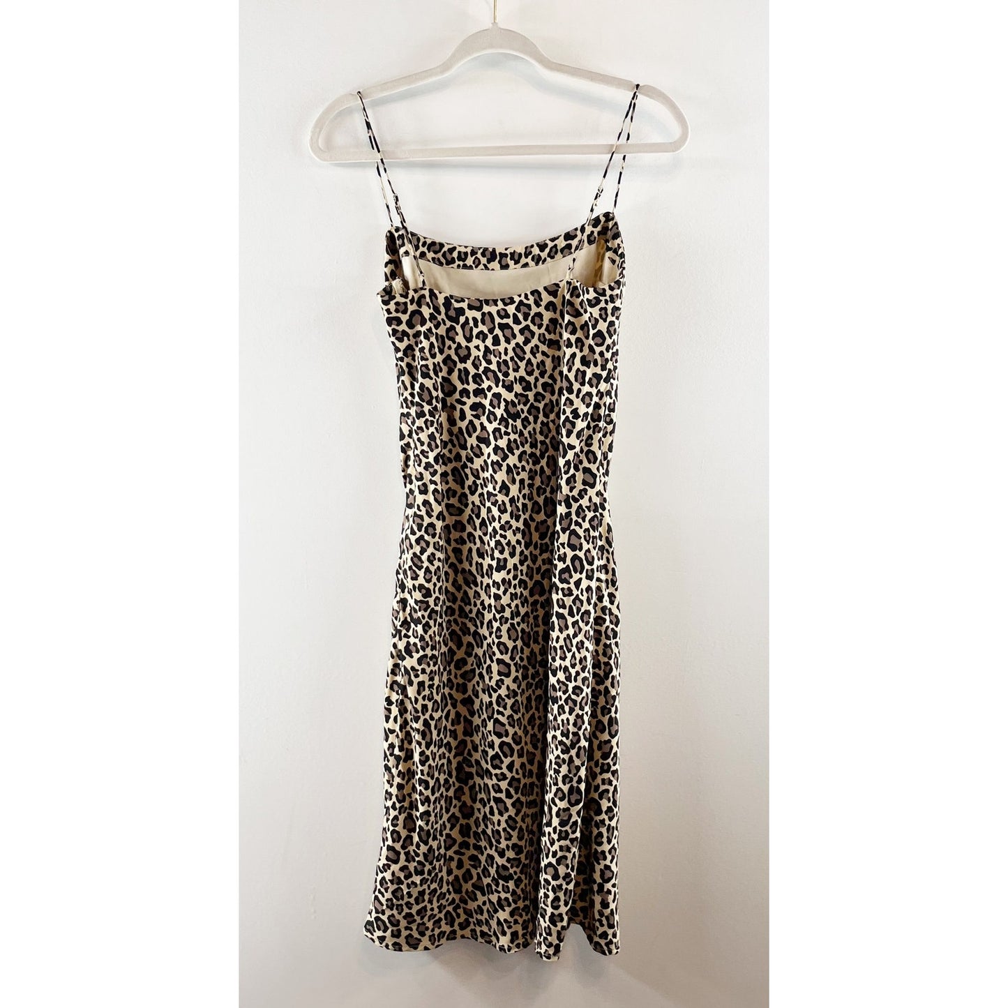 Abercrombie & Fitch The Julia Slip Midi Dress Leopard XS